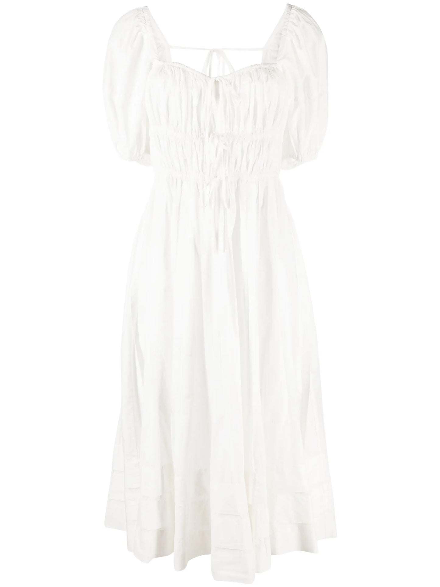 Palma puff-sleeve midi dress