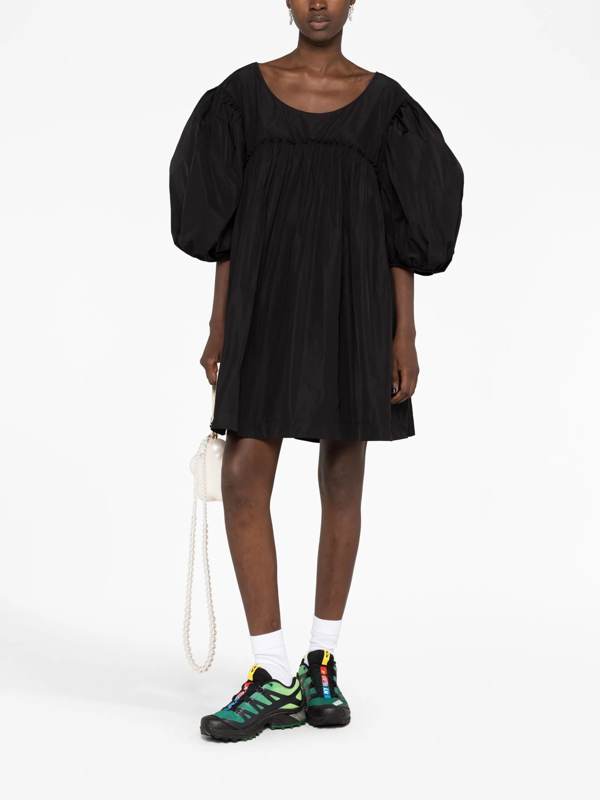 puff-sleeve minidress