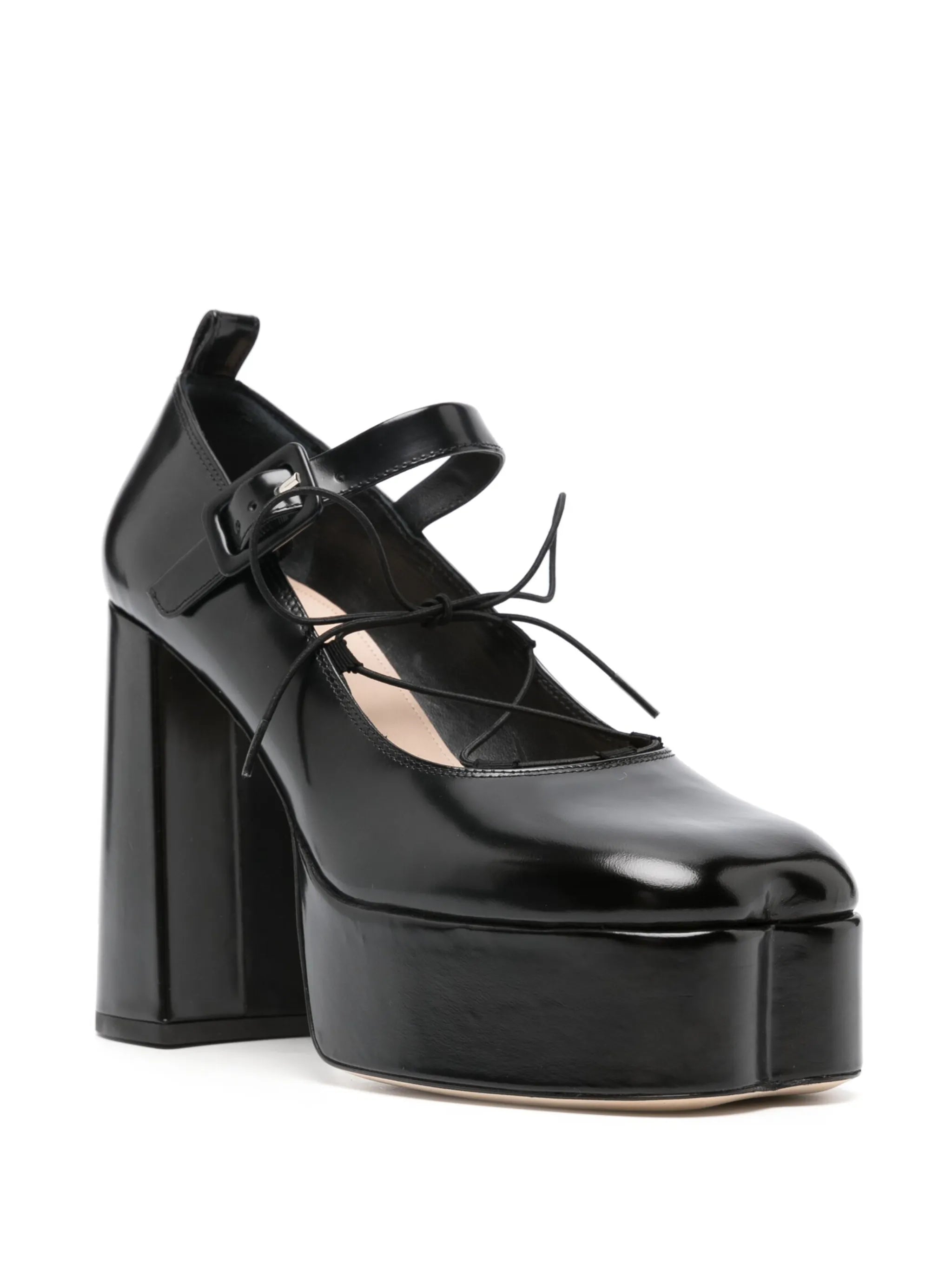 120mm heart-toe platform pumps