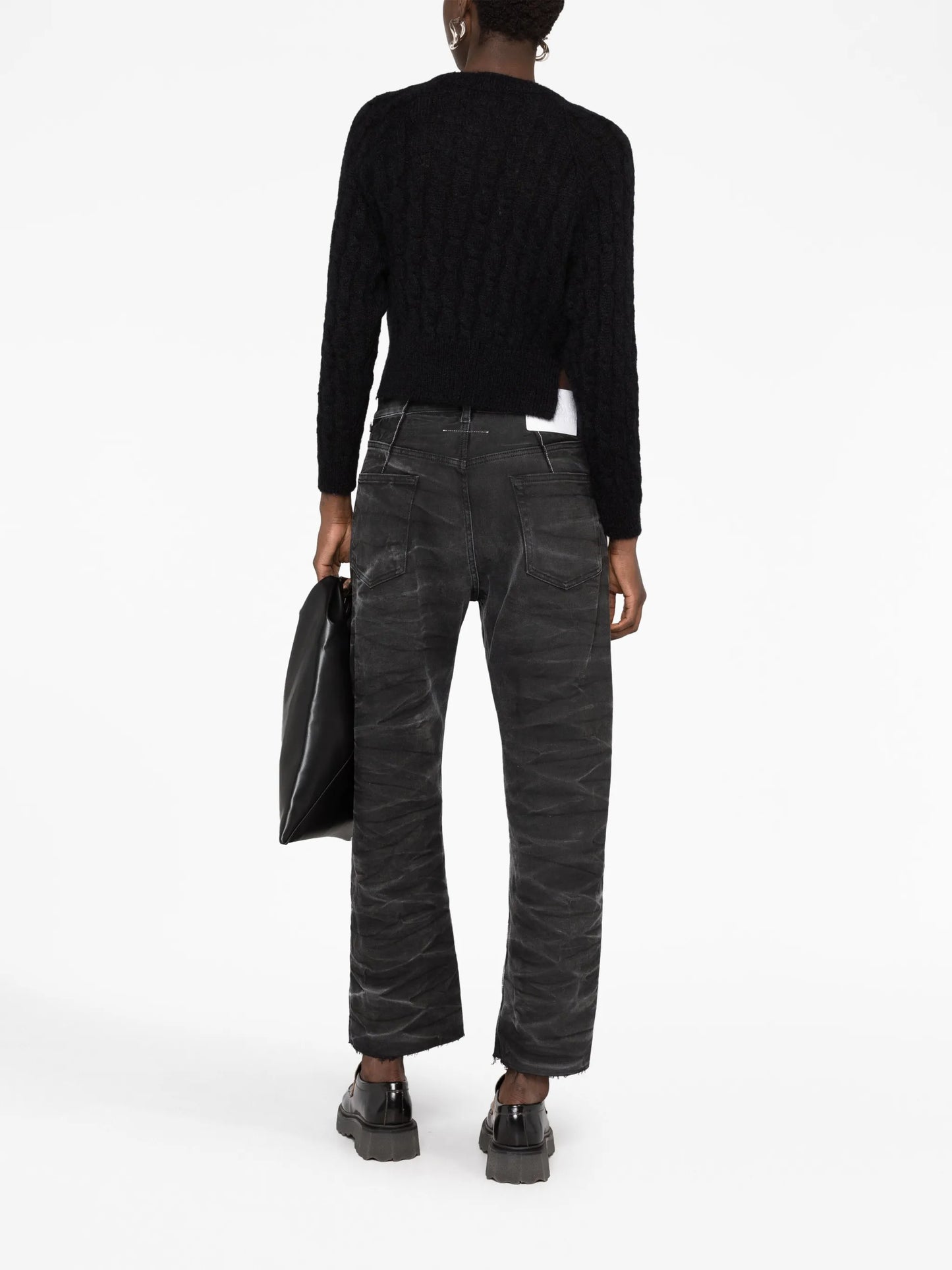 beaded cable knit cardigan