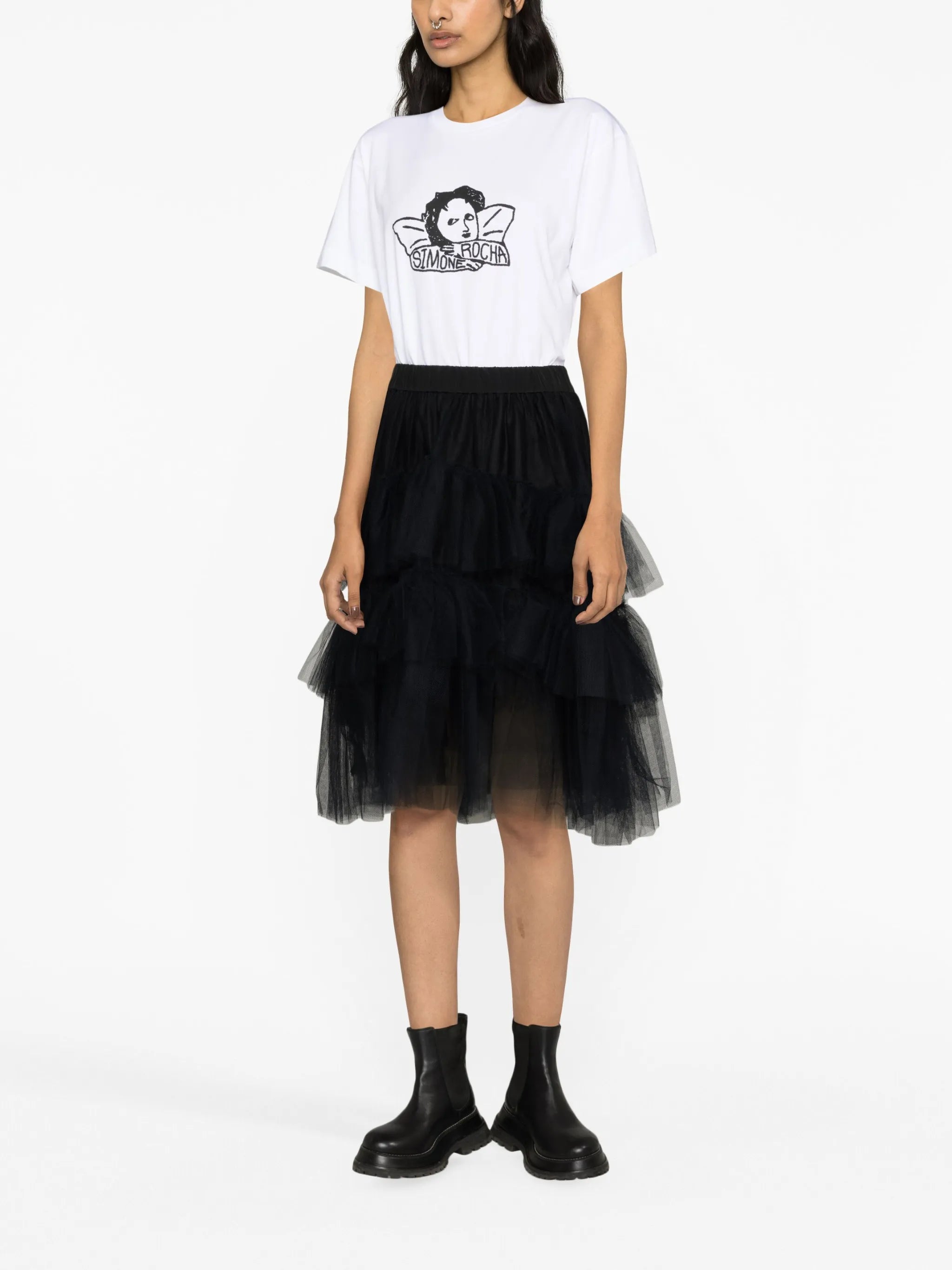 tiered tulle skirt