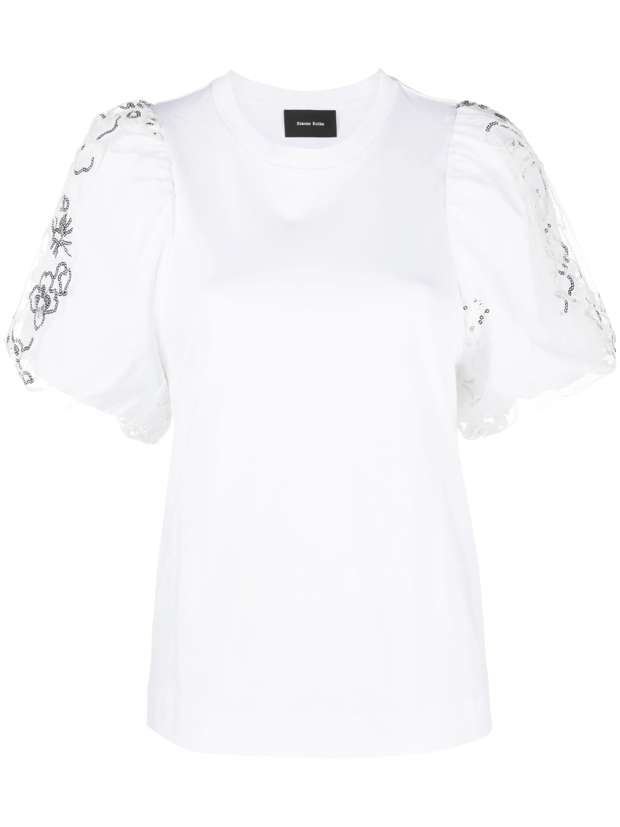 sequin-embellished cotton T-shirt