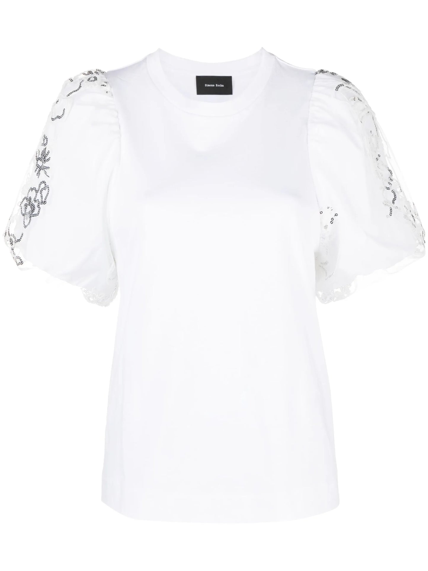 sequin-embellished cotton T-shirt