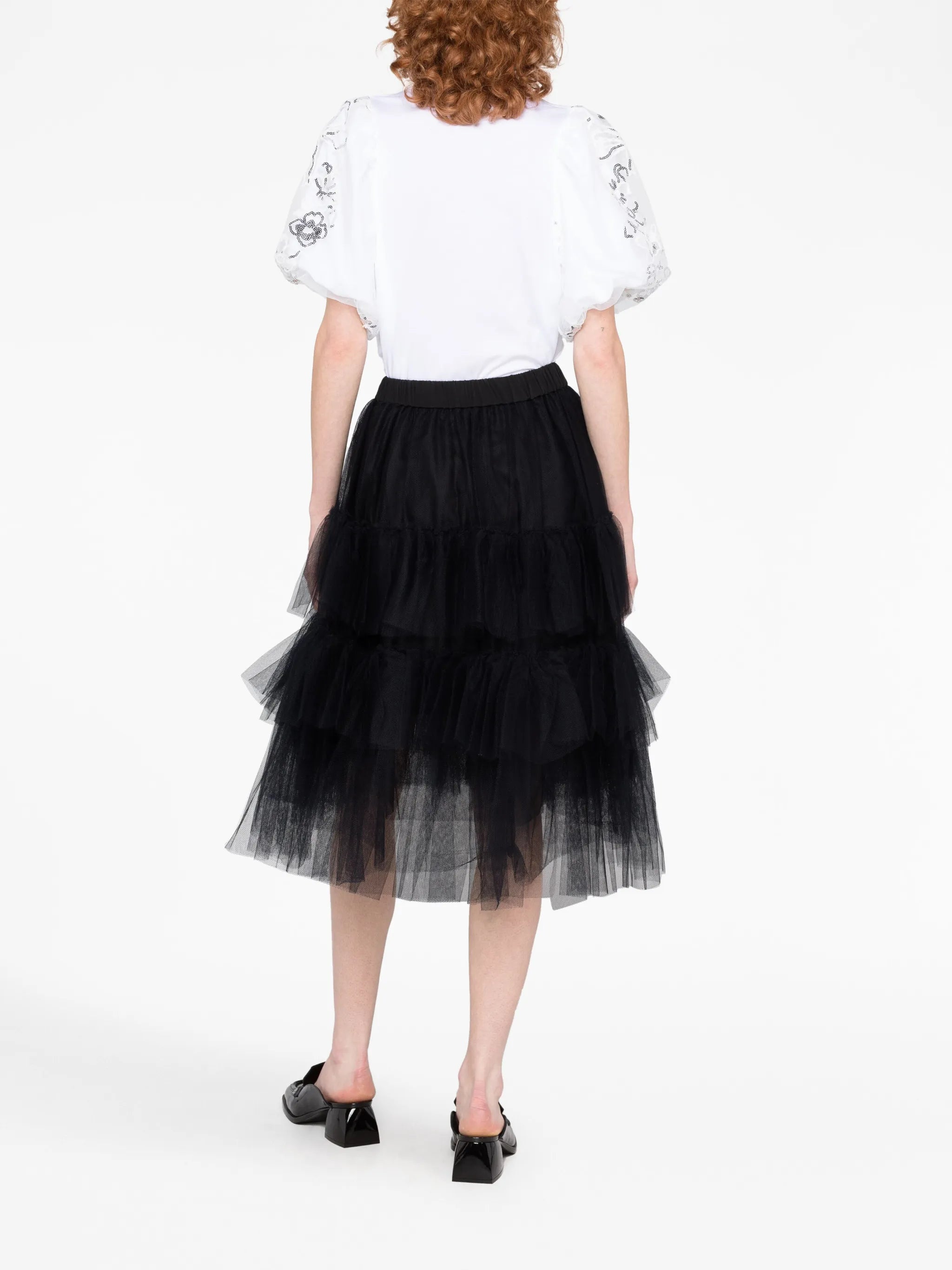 sequin-embellished cotton T-shirt