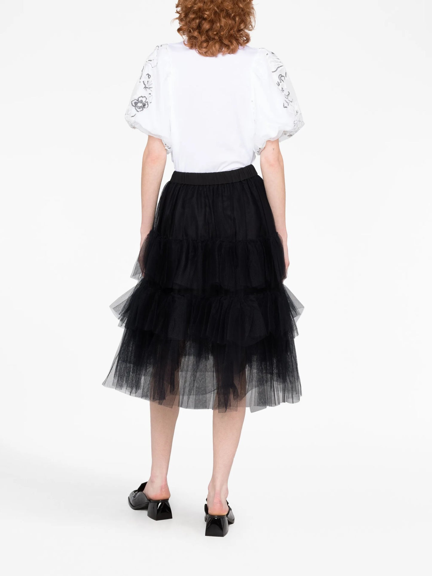 sequin-embellished cotton T-shirt