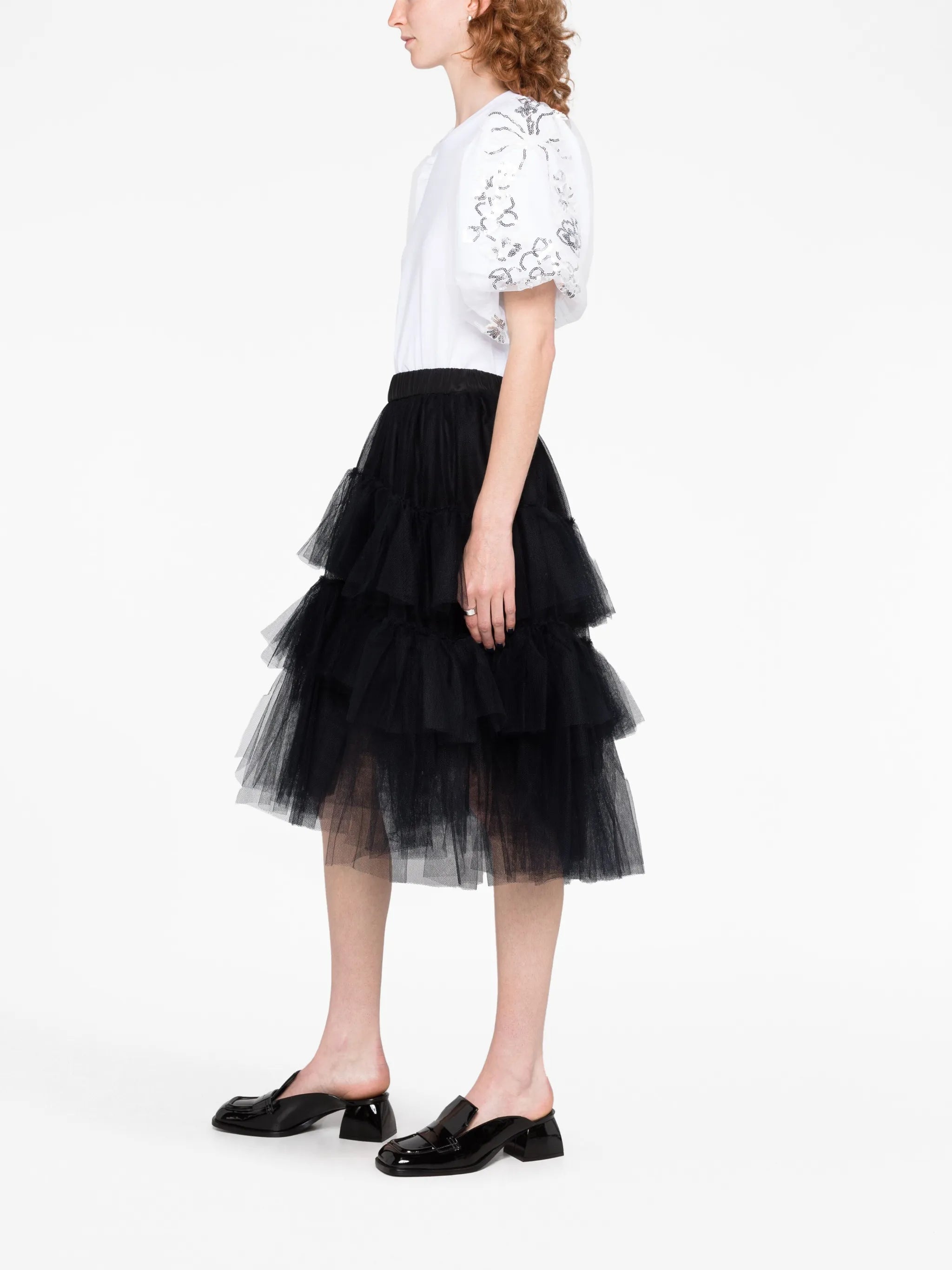 sequin-embellished cotton T-shirt
