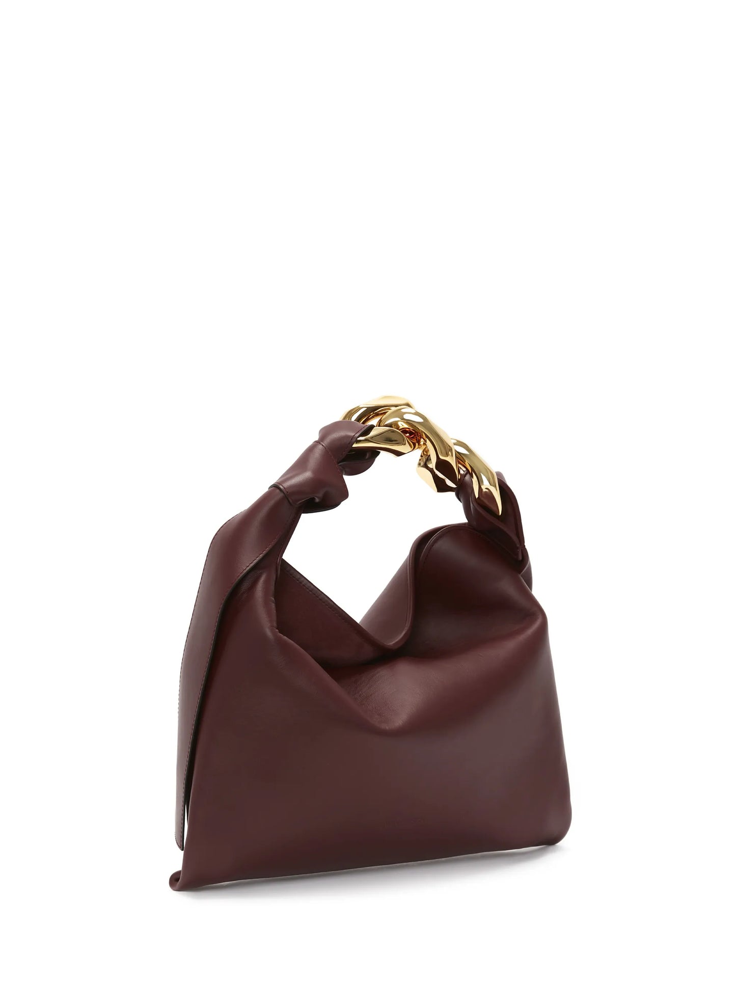 small-chain leather tote bag