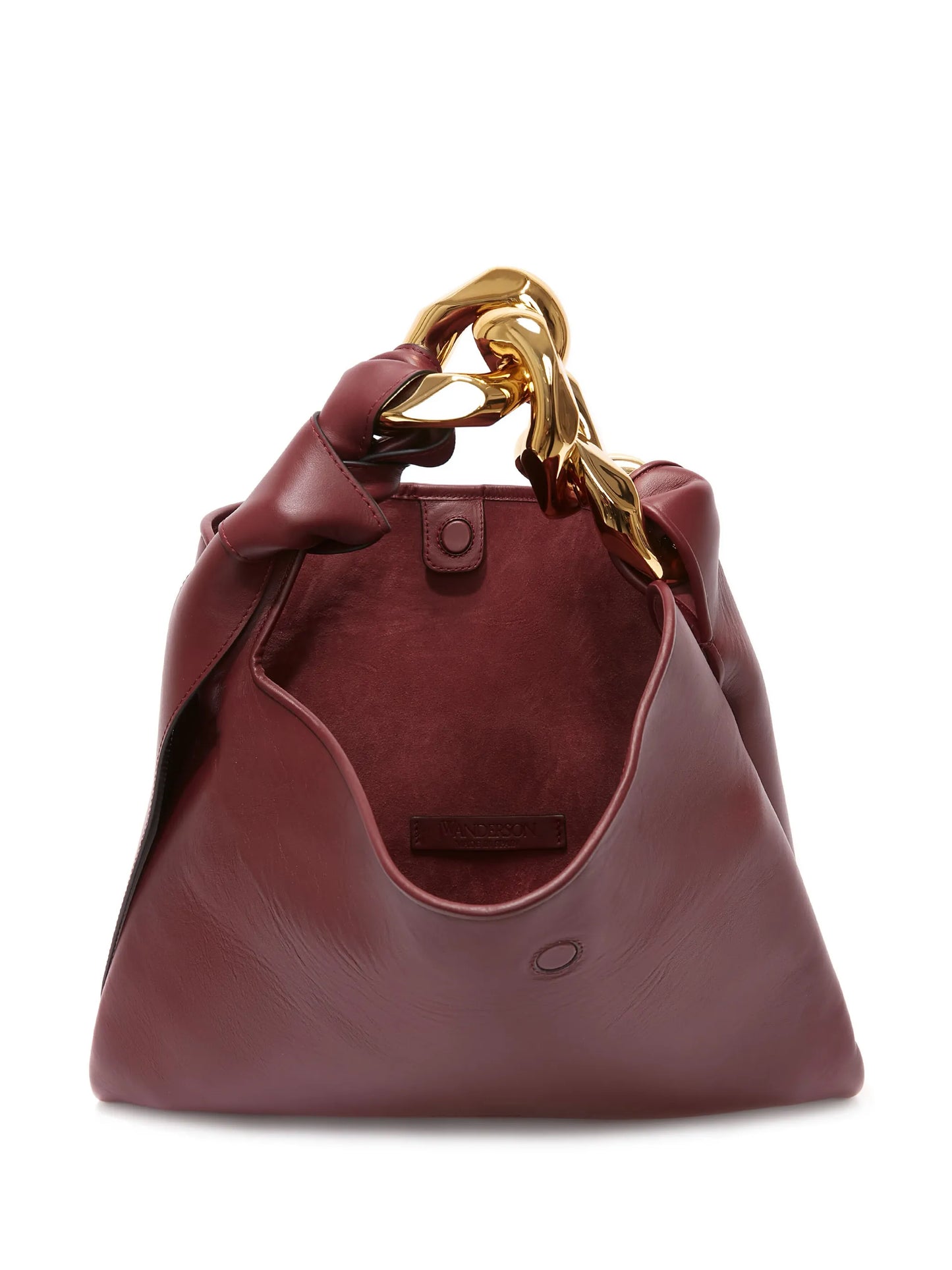 small-chain leather tote bag