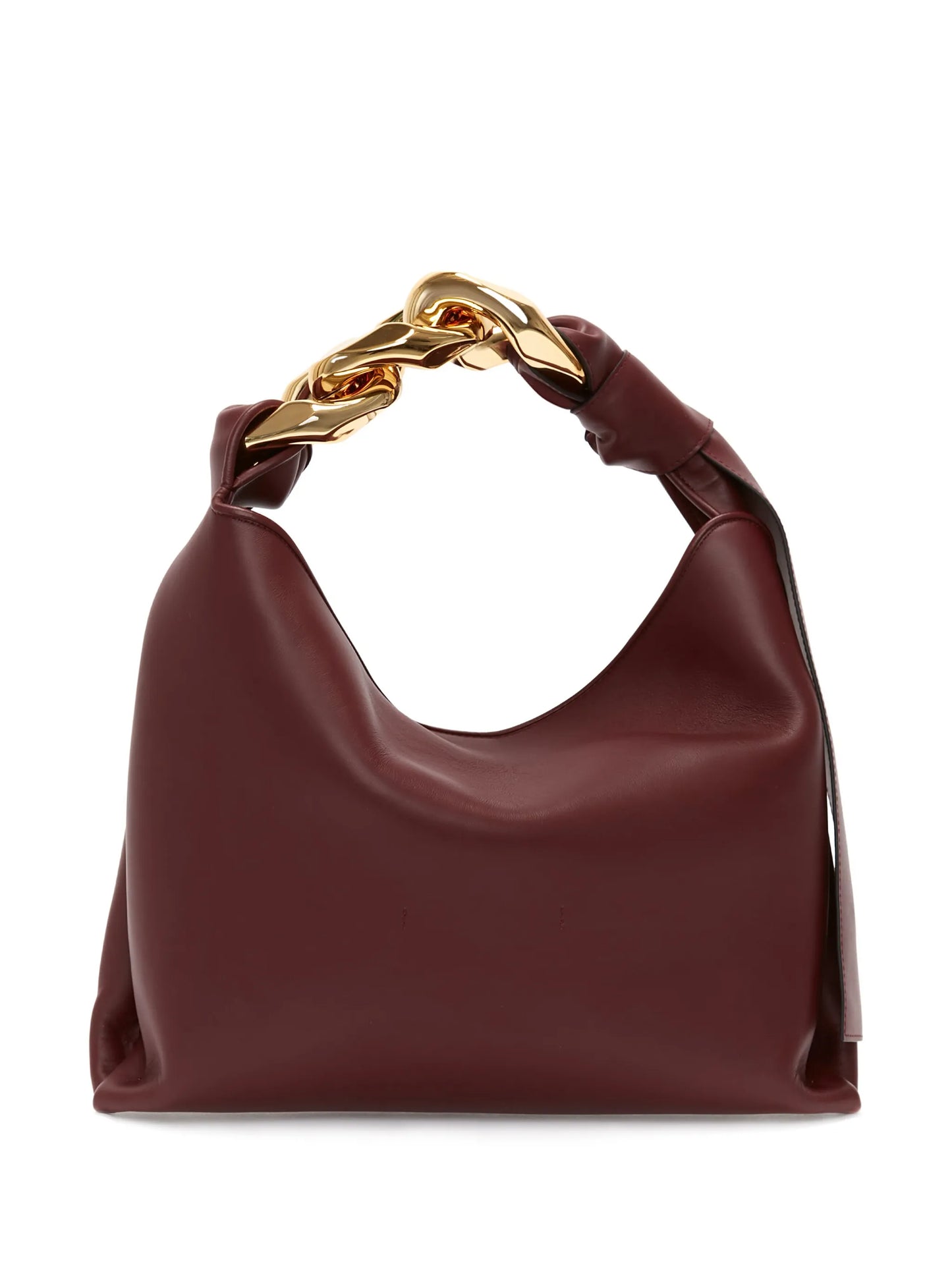 small-chain leather tote bag