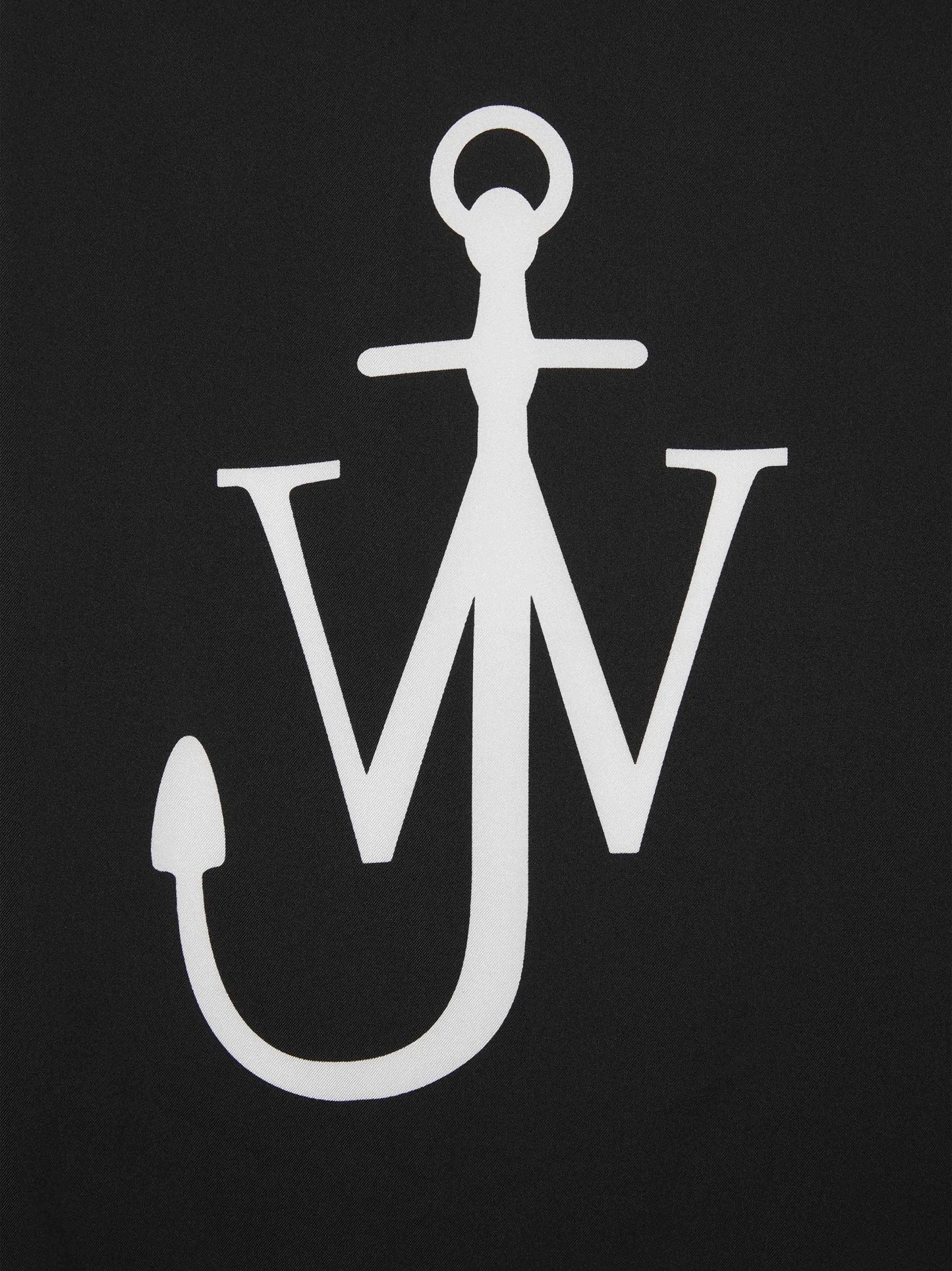 Anchor logo-print silk scarf