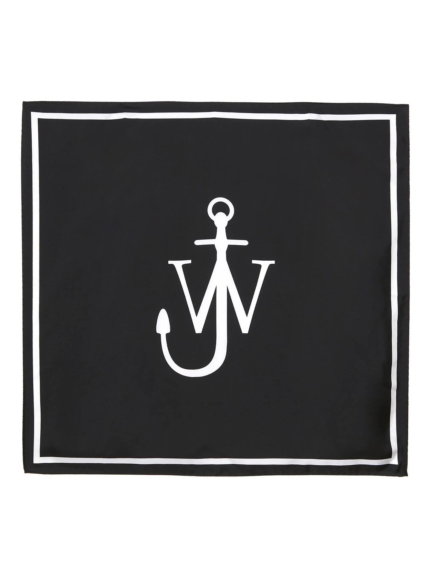 Anchor logo-print silk scarf