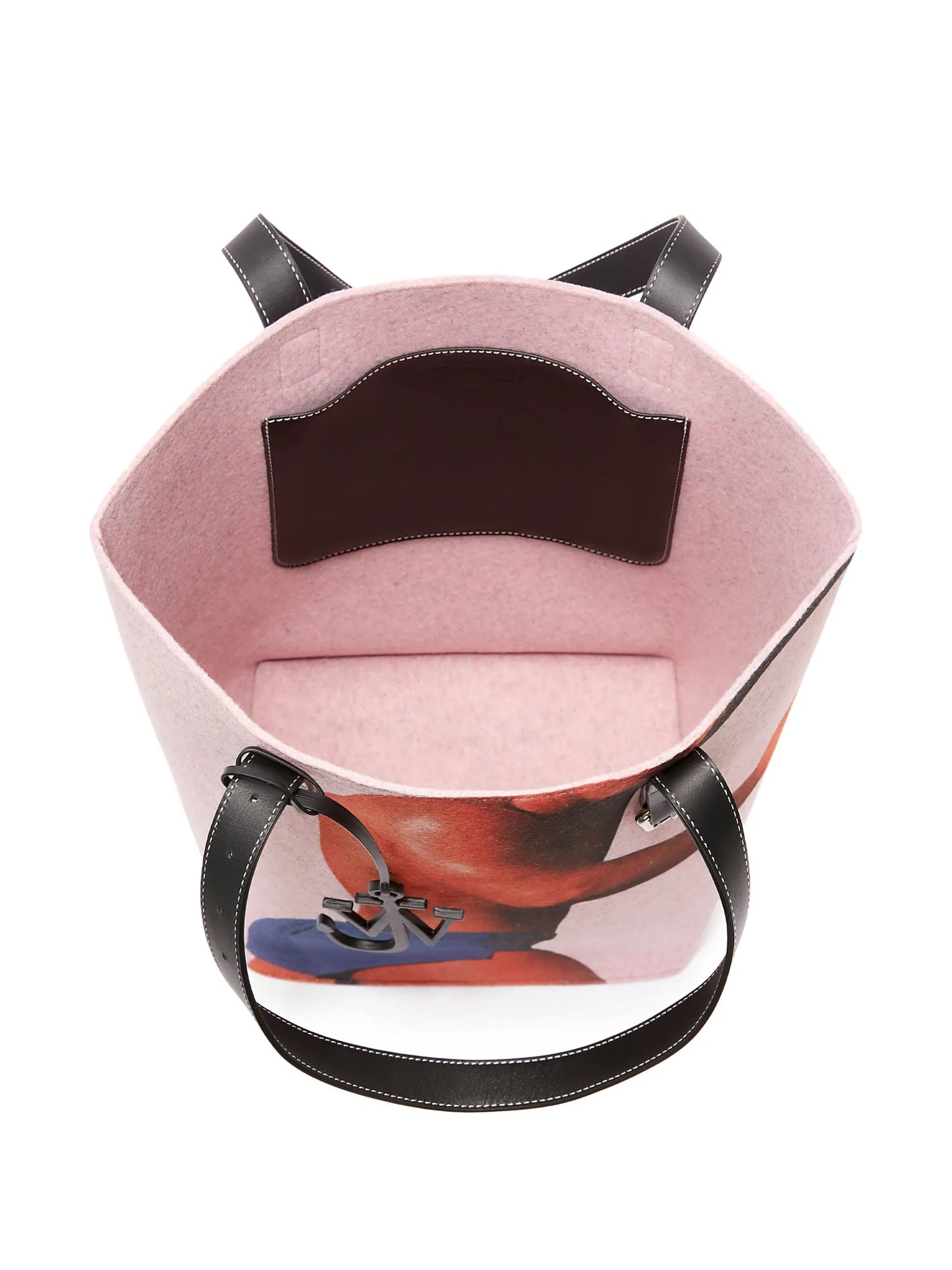 photograph-print belt tote bag