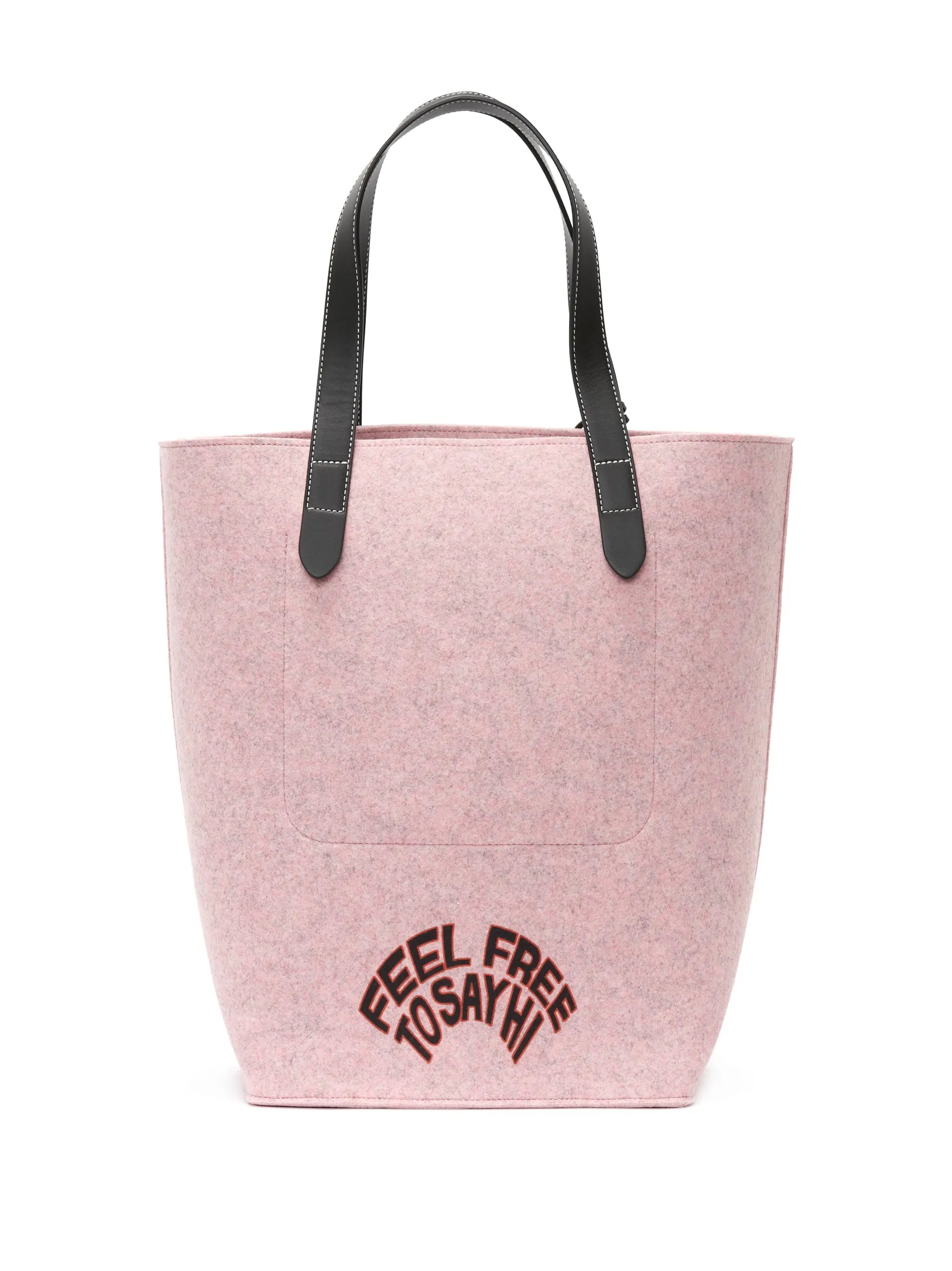photograph-print belt tote bag