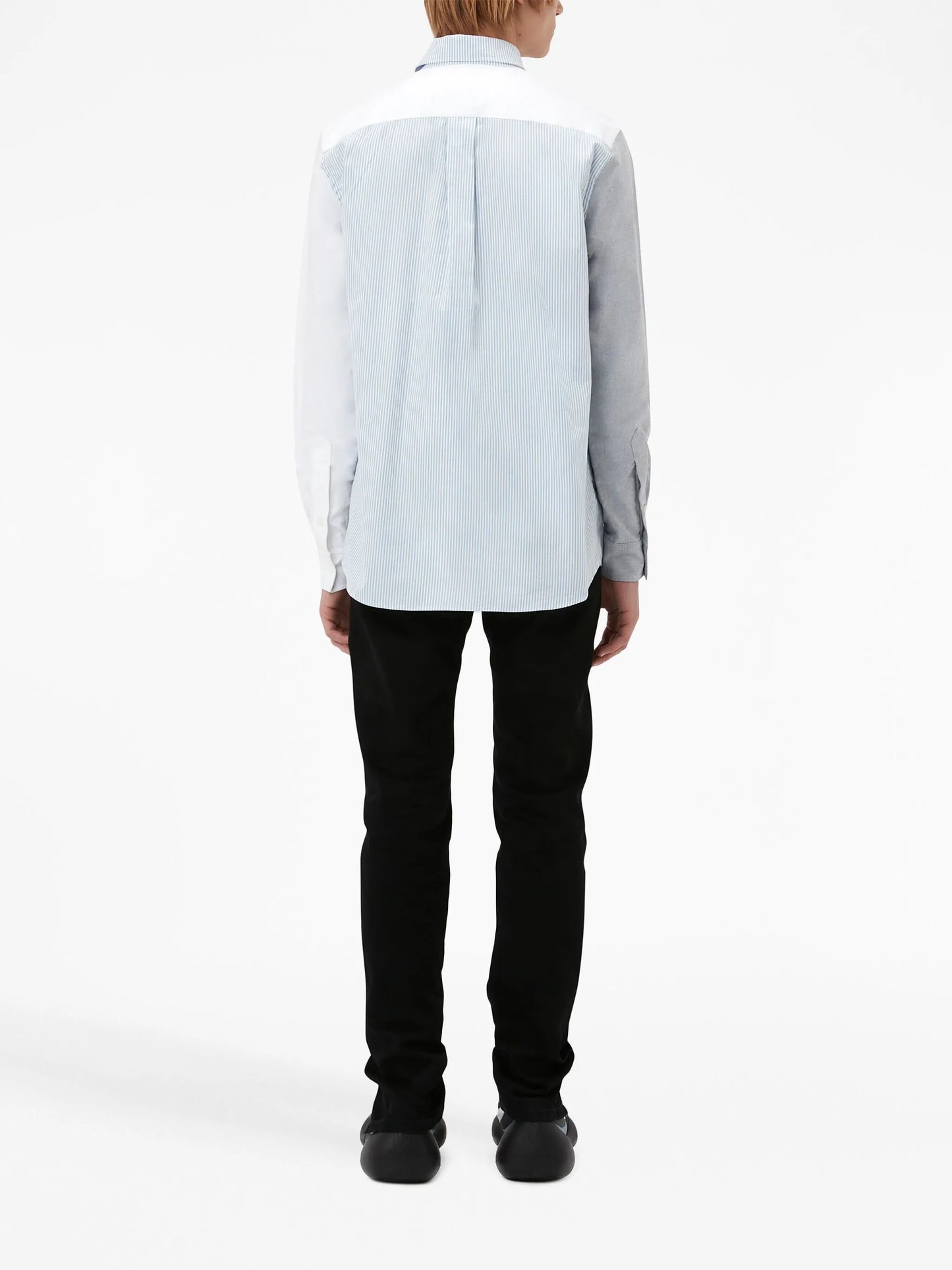 patchwork-design cotton shirt