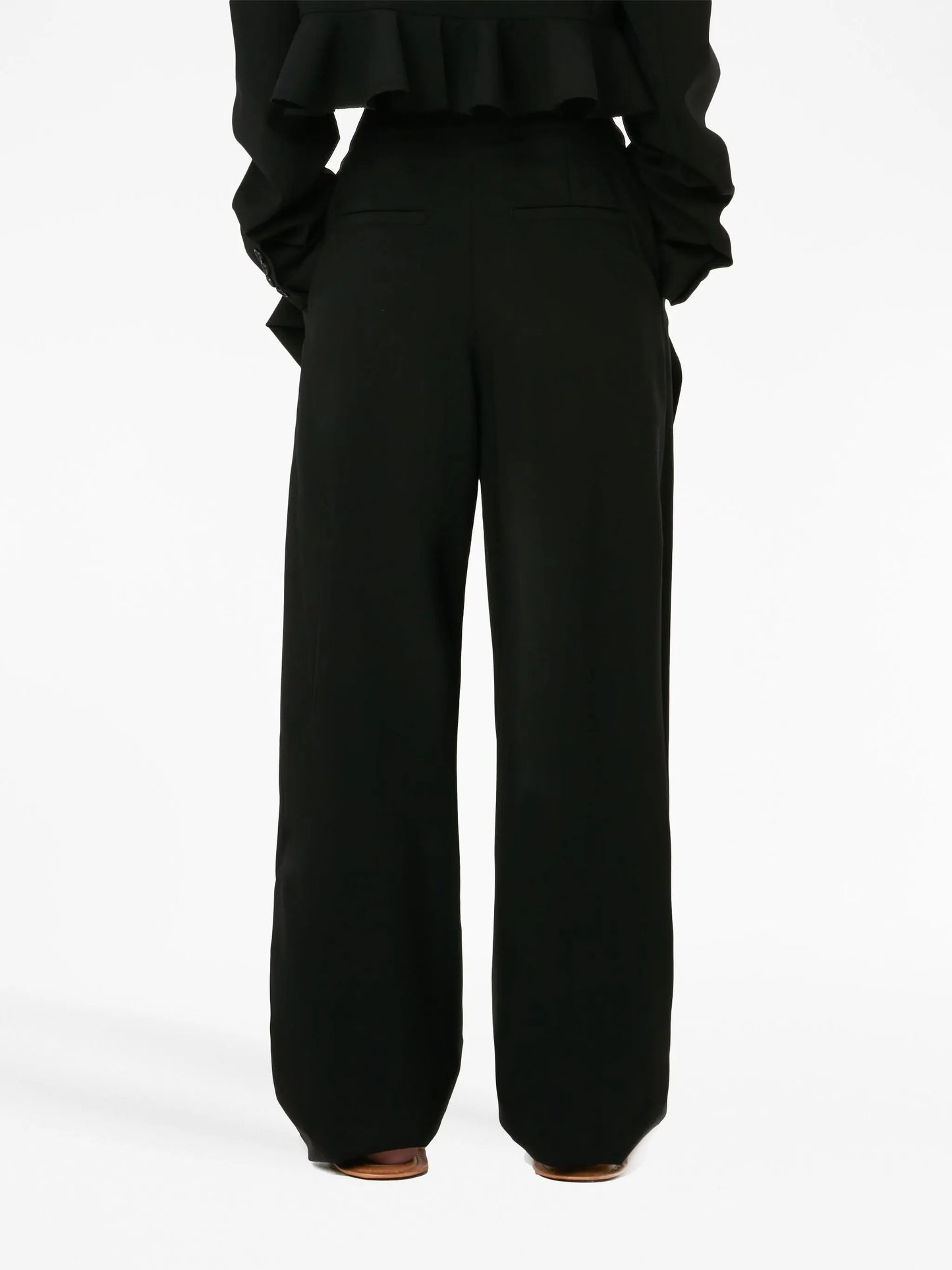 fold-over tapered trousers