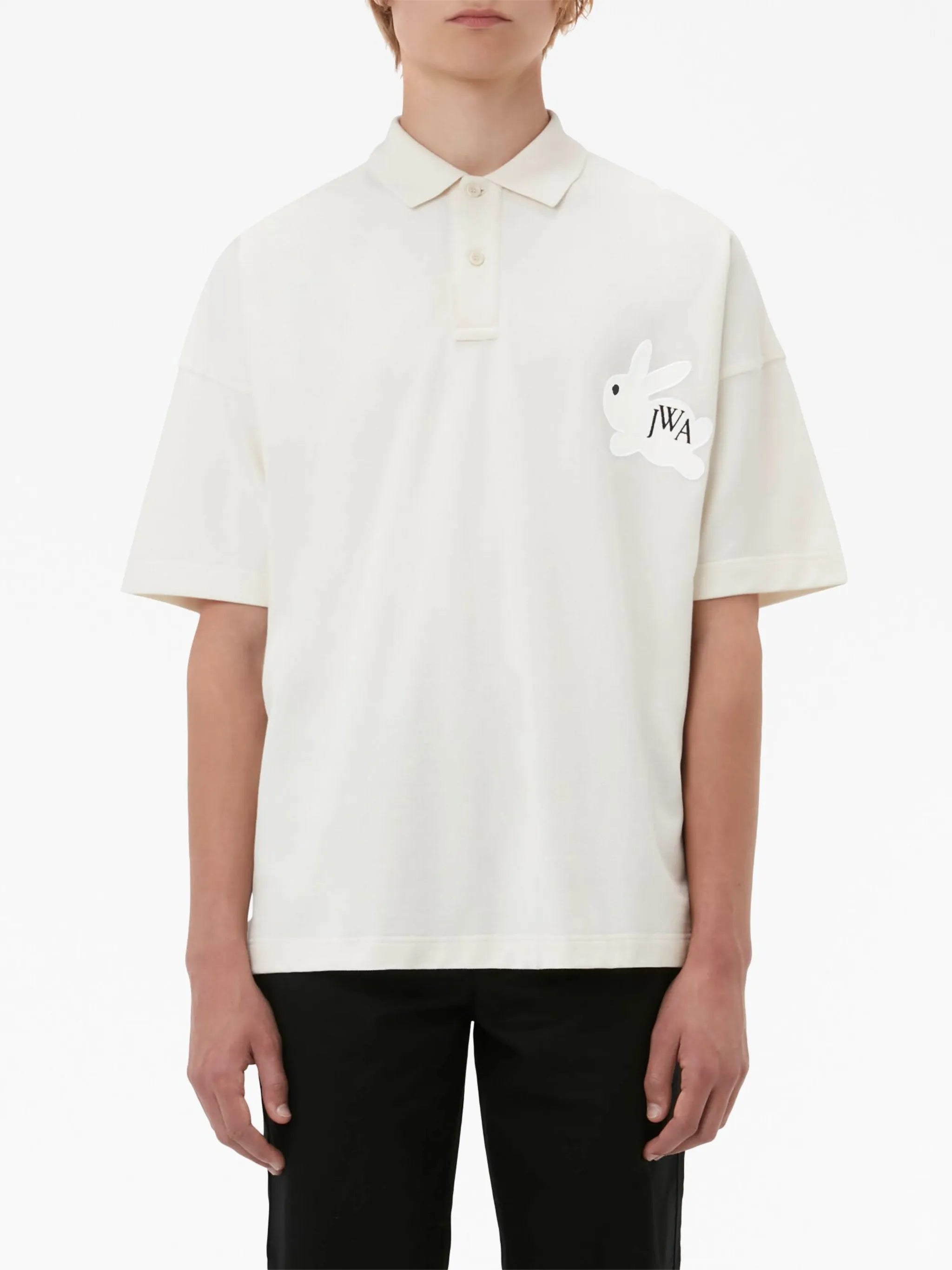 logo-embroidered bunny polo shirt