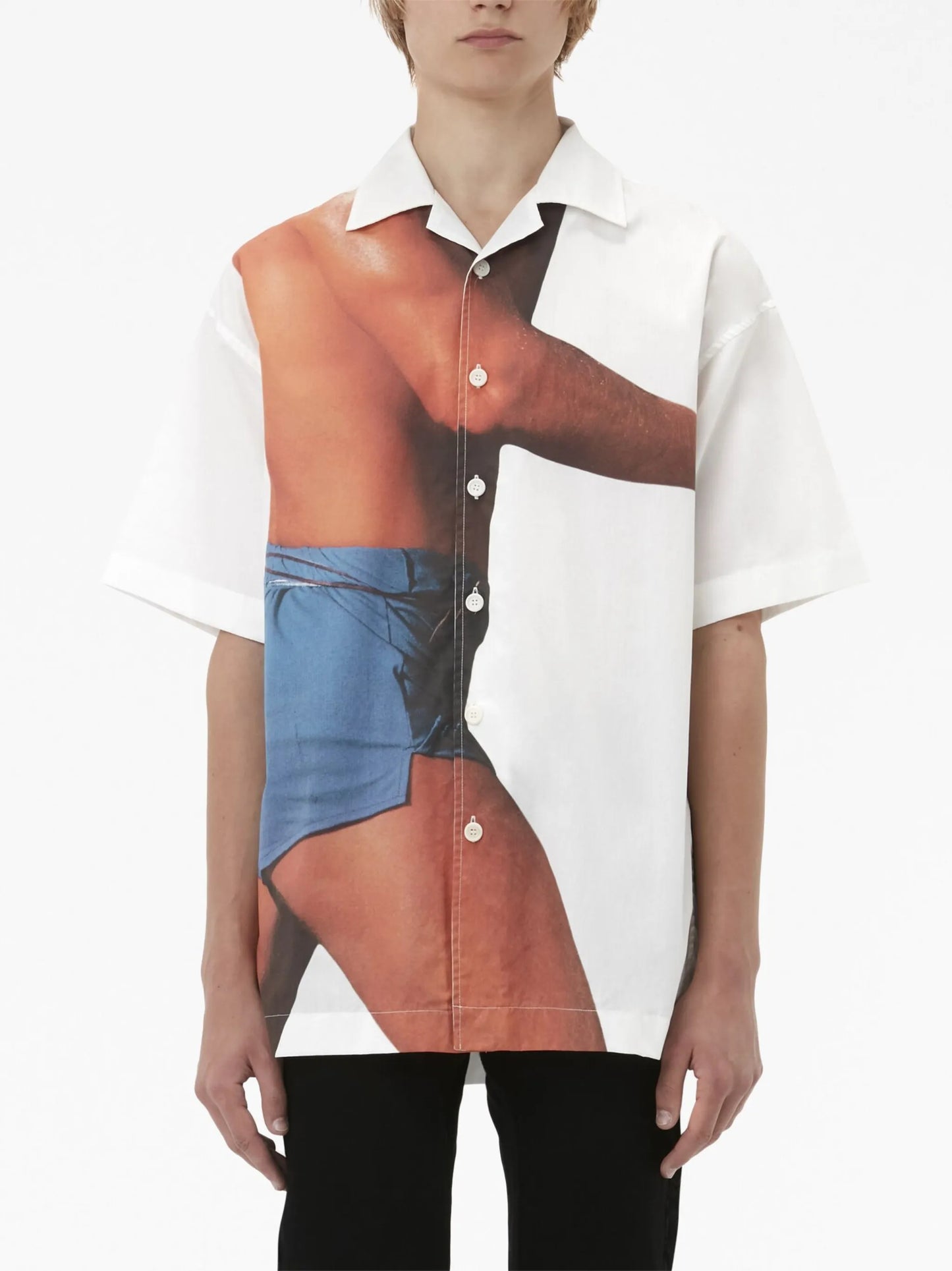 photograph-print short-sleeve shirt