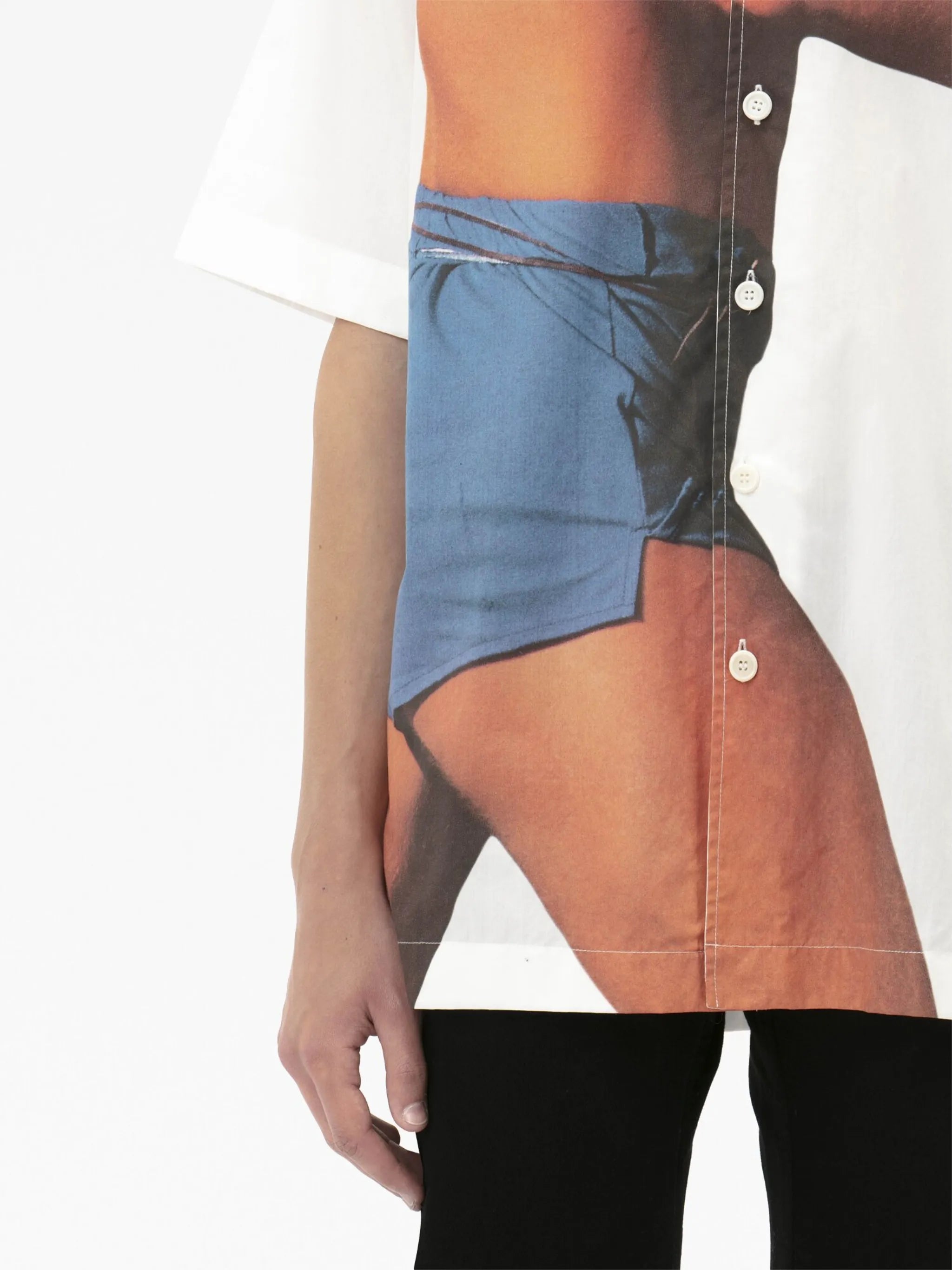 photograph-print short-sleeve shirt