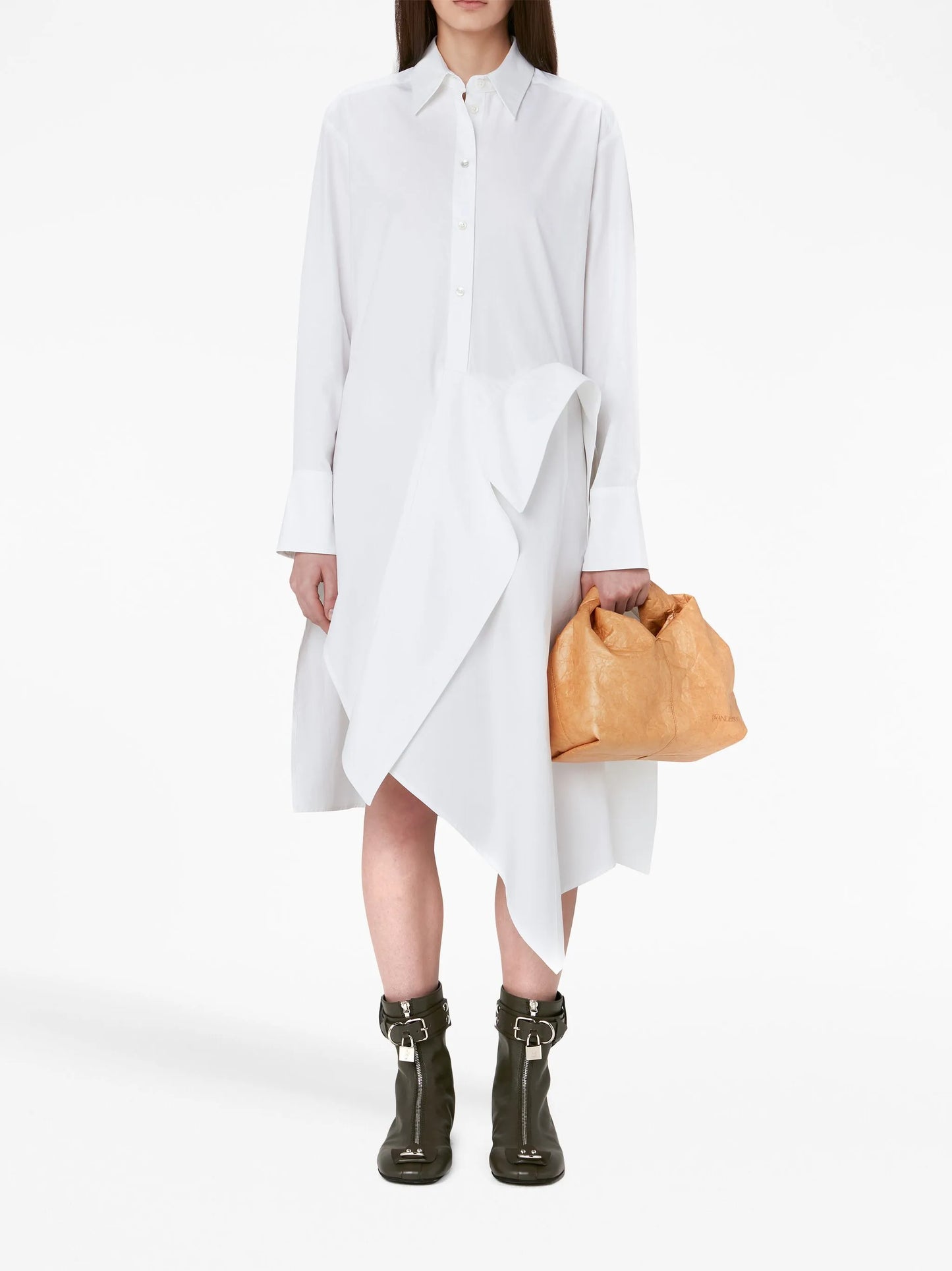 deconstructed cotton shirtdress