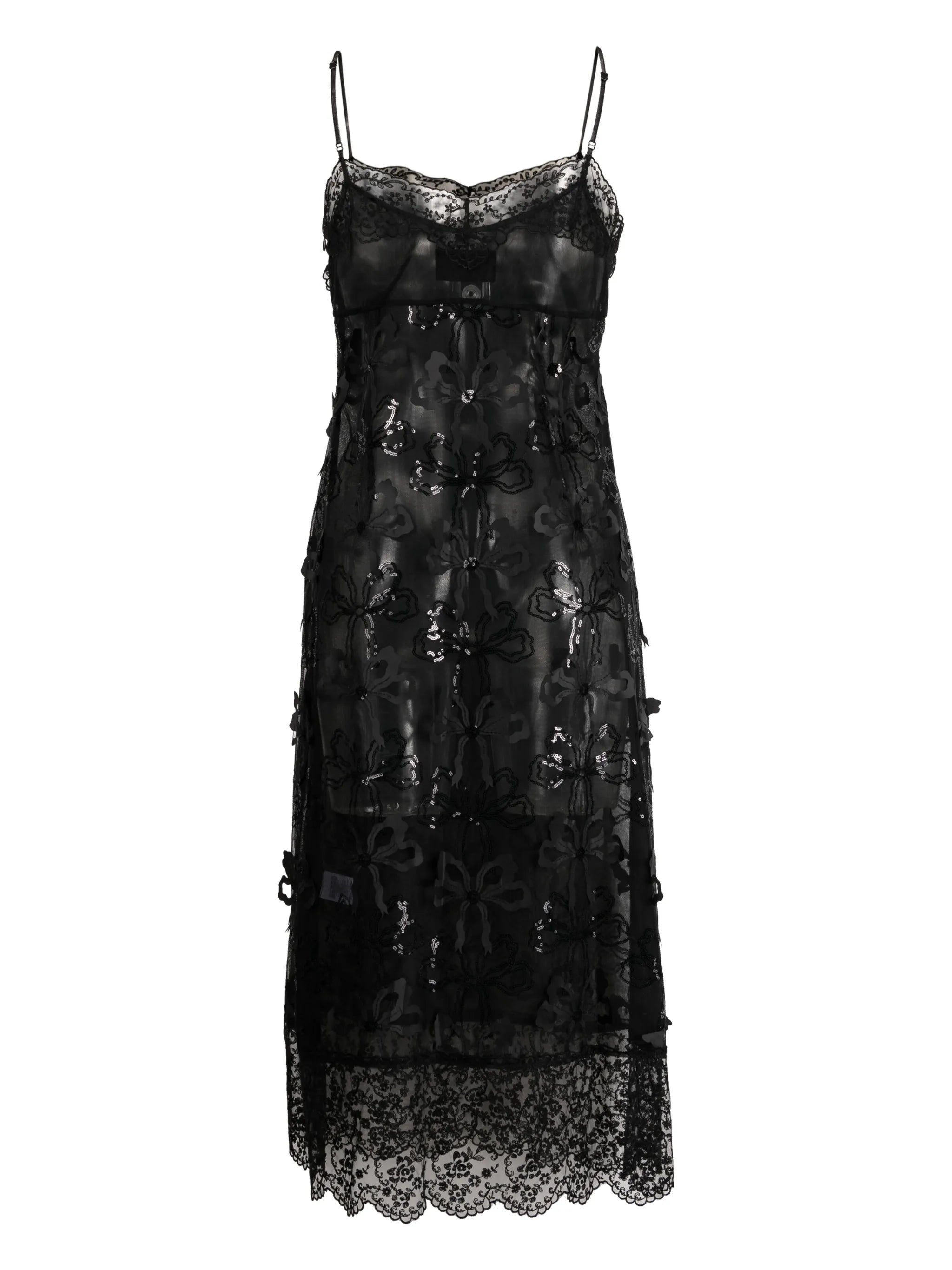 bow-embellished slip dress
