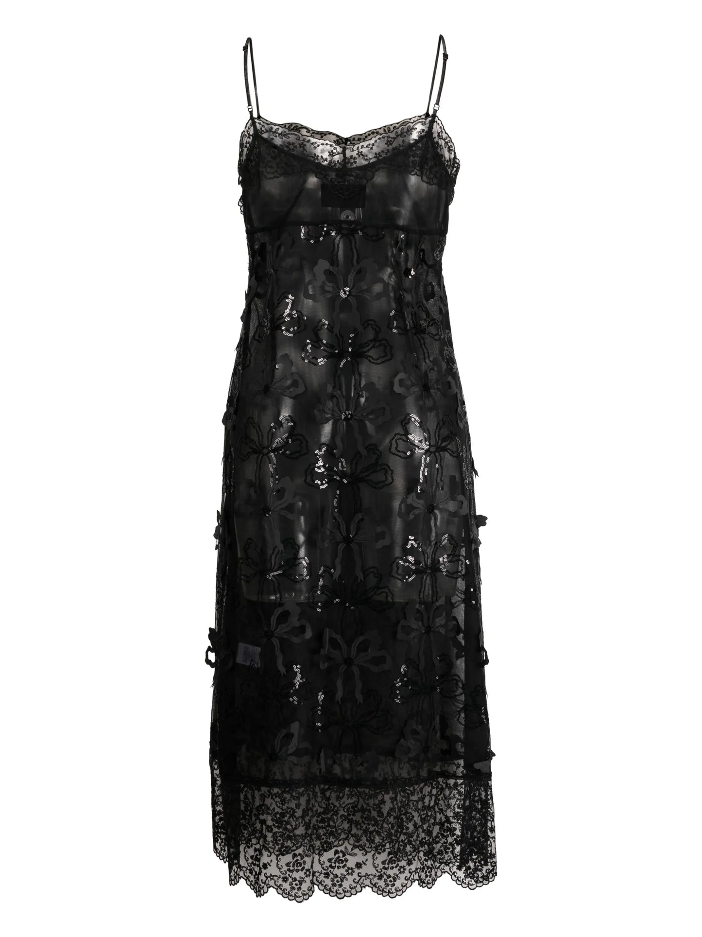 bow-embellished slip dress