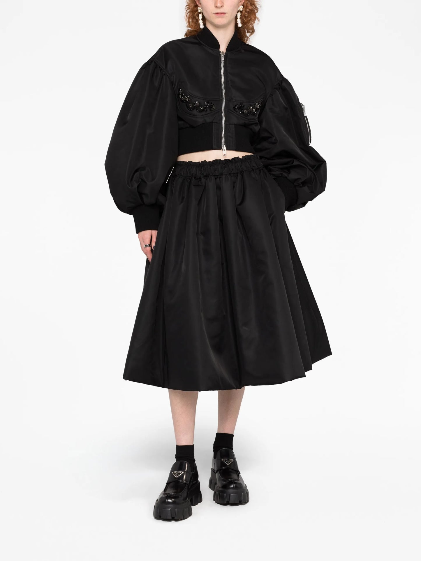 flared midi skirt