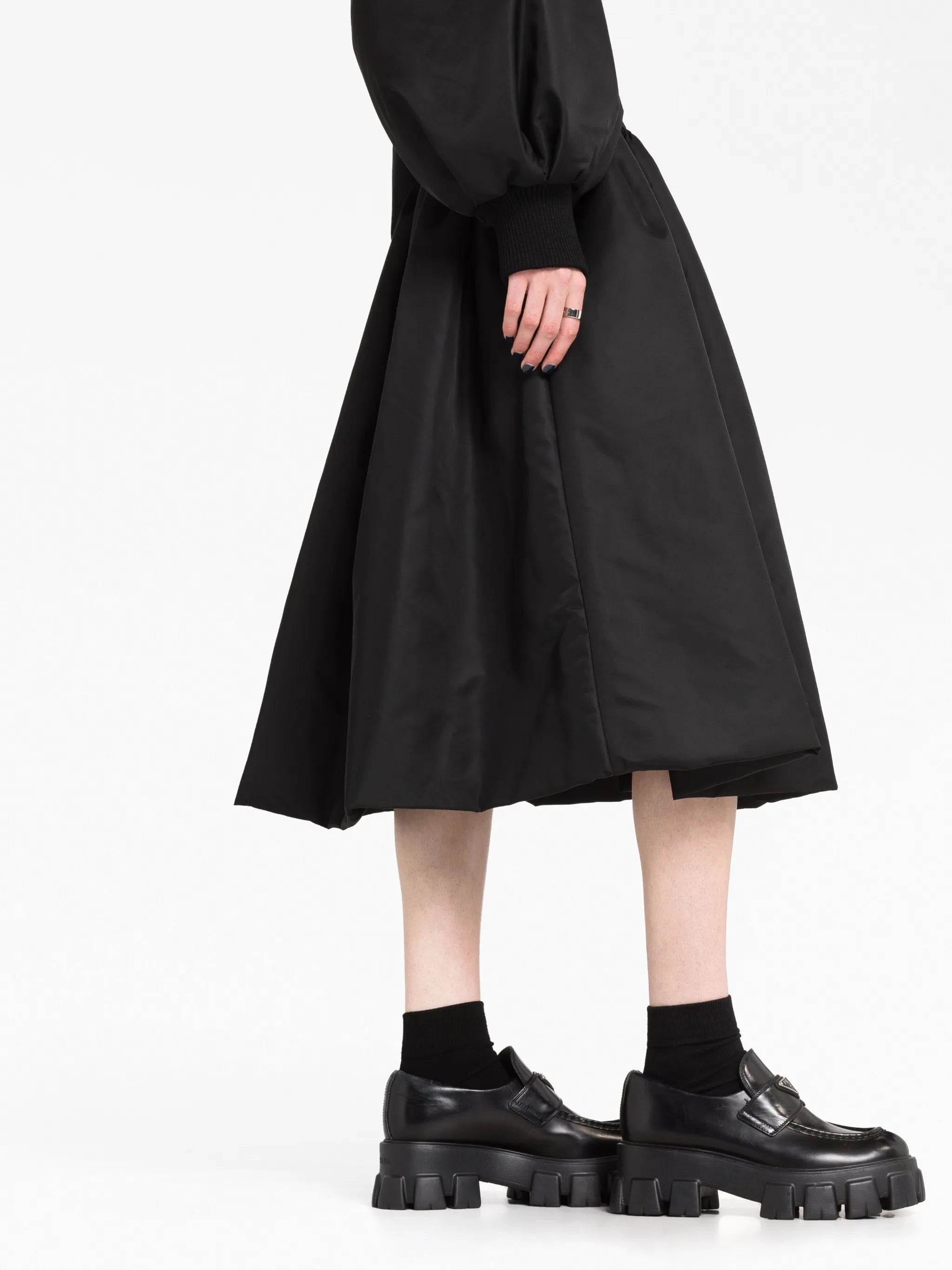 flared midi skirt