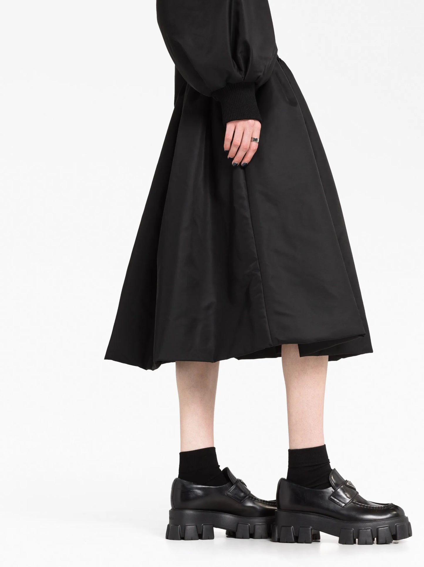 flared midi skirt