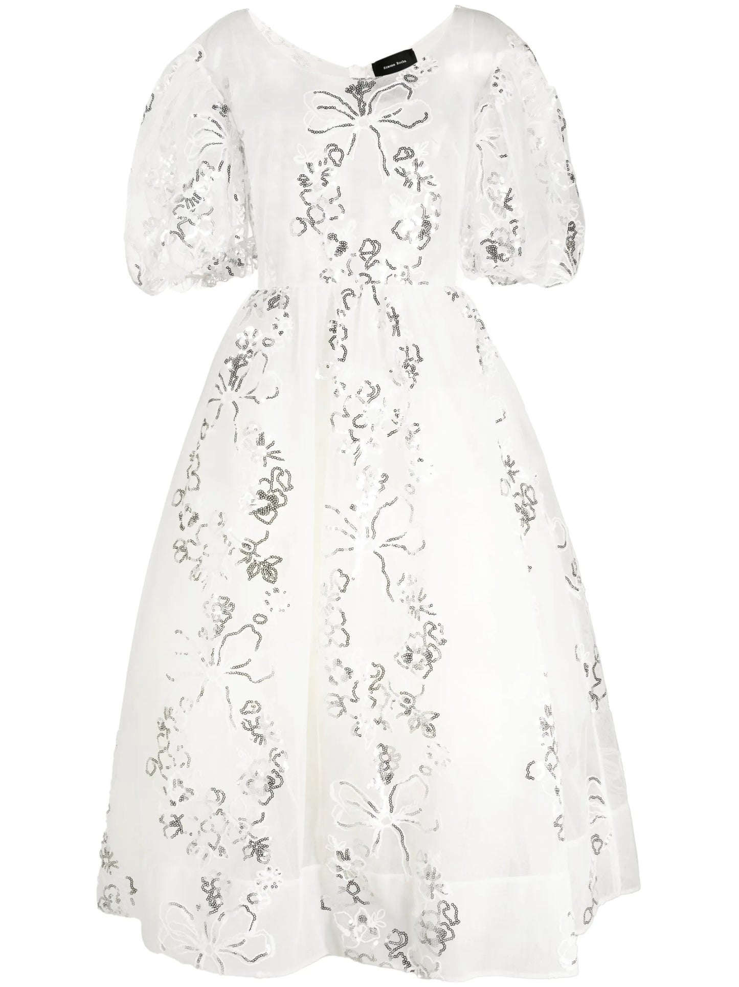sequin-embellished tulle maxi dress