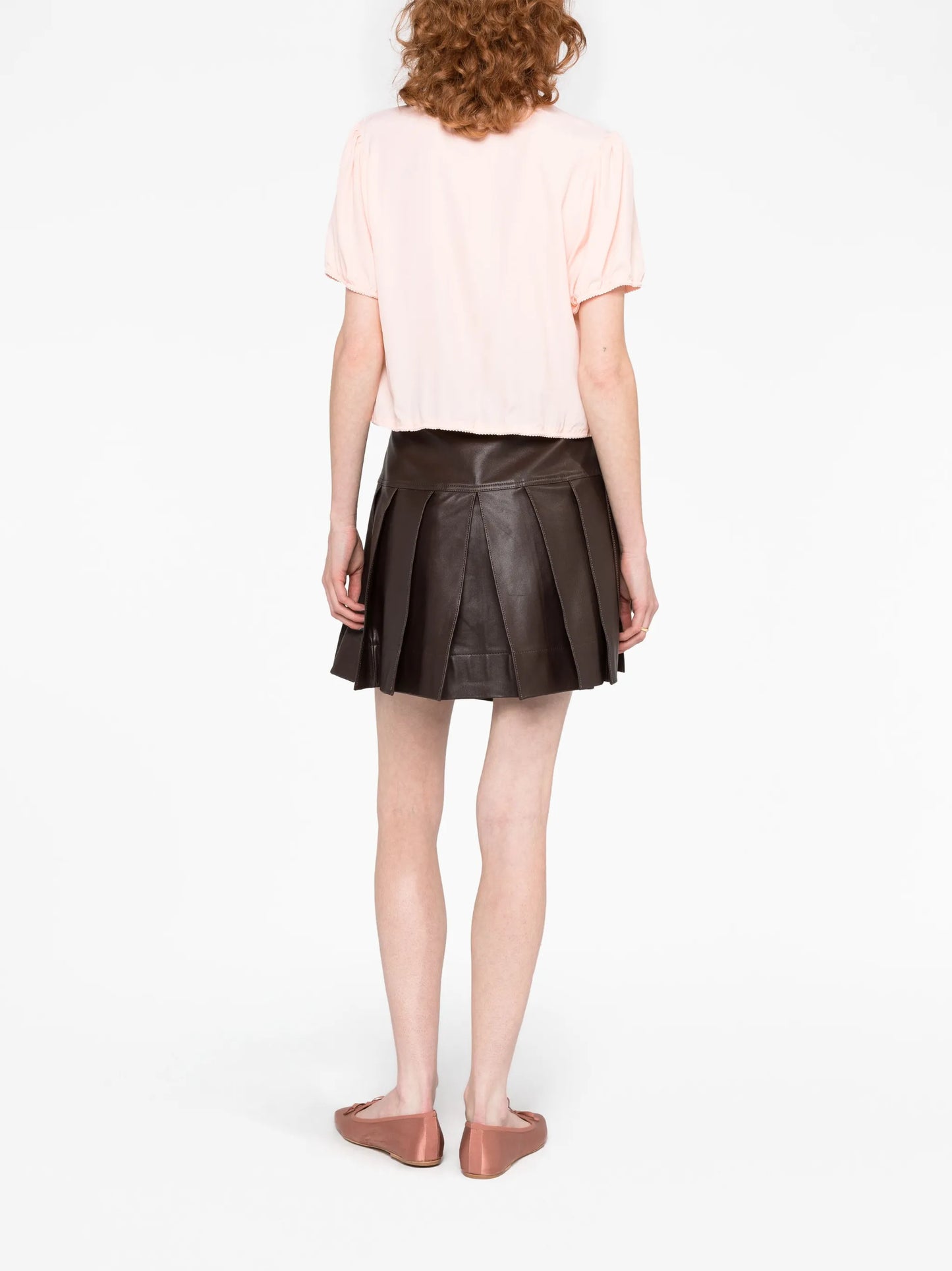 tie-fastening cropped blouse