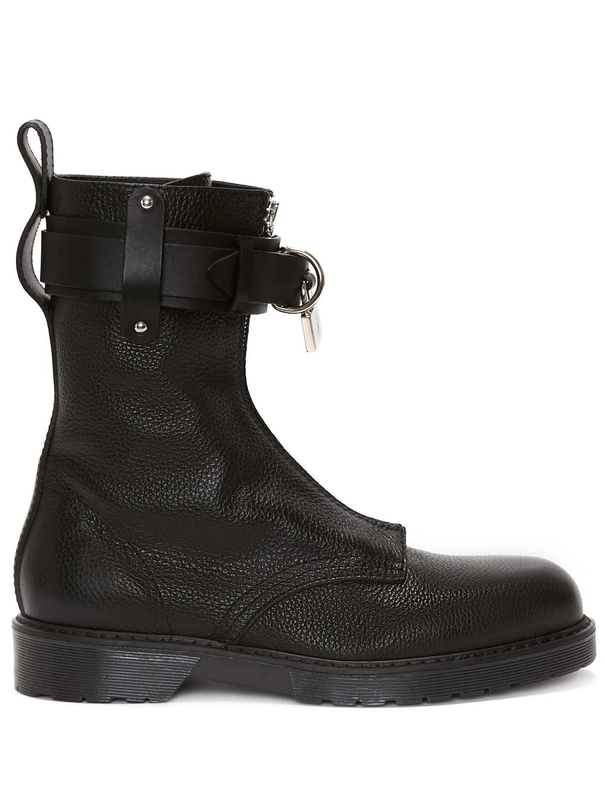 padlock combat boots