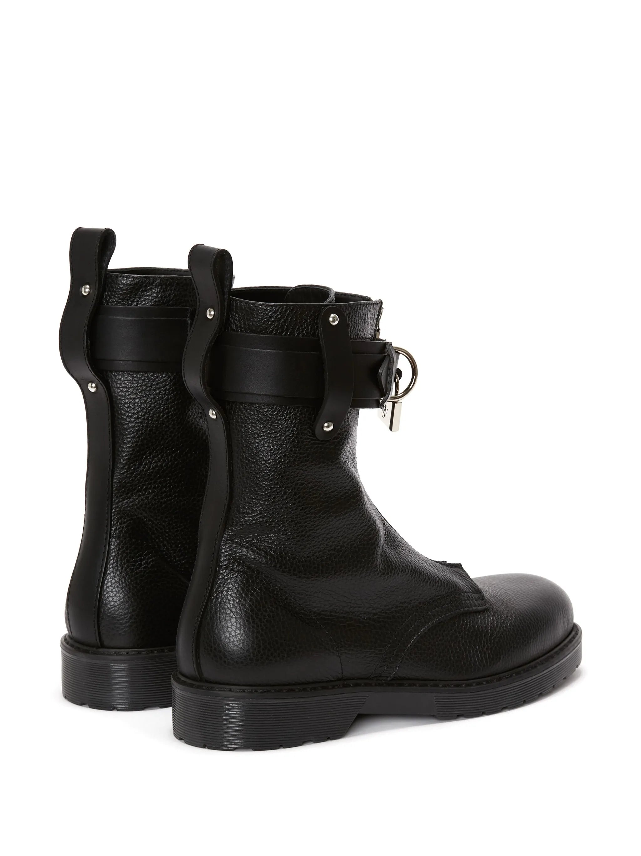 padlock combat boots