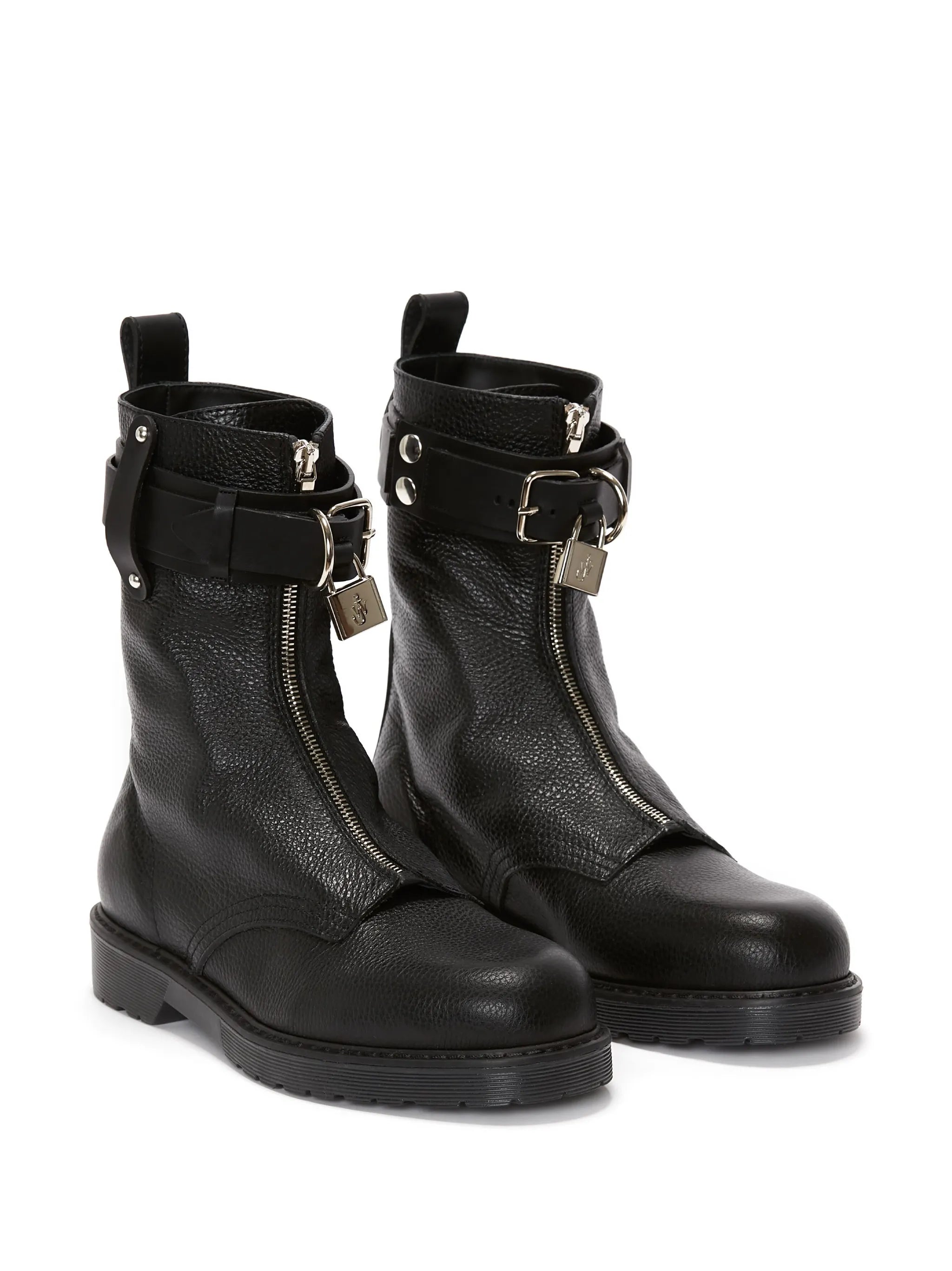 padlock combat boots