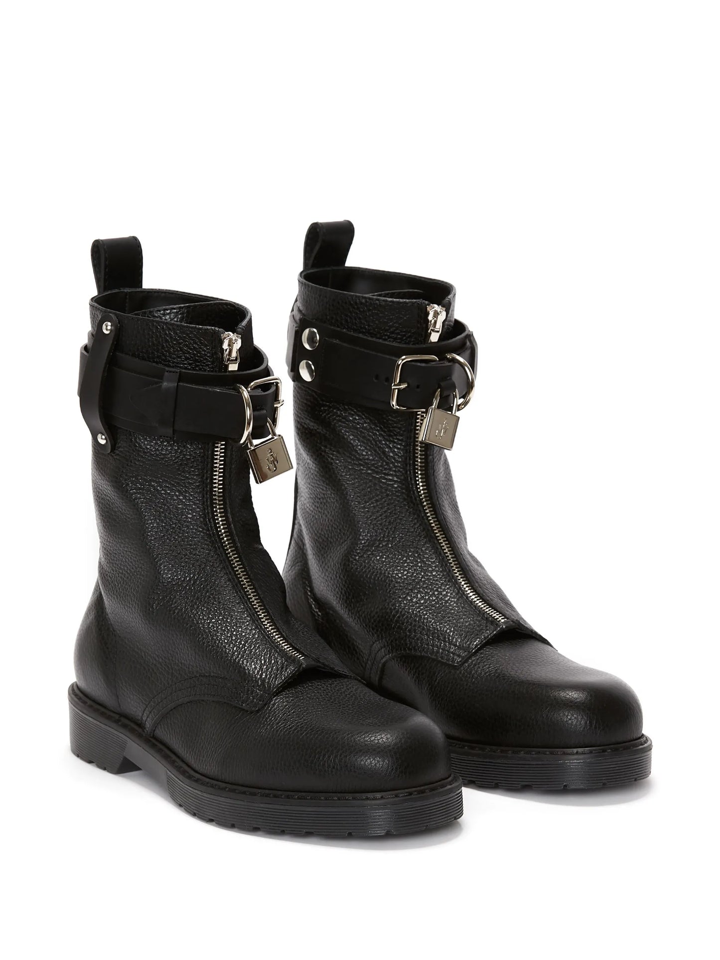 padlock combat boots