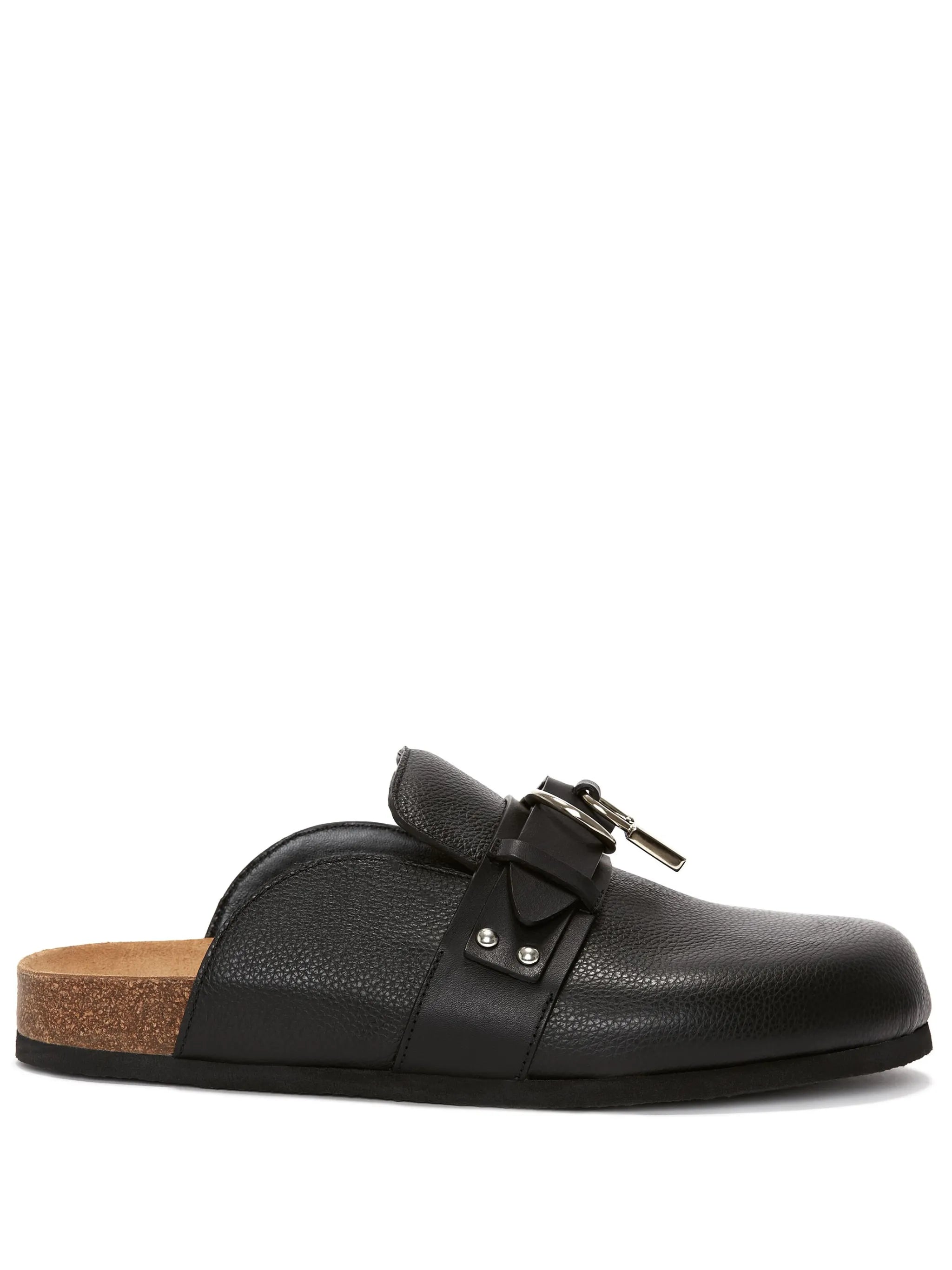 padlock leather mules