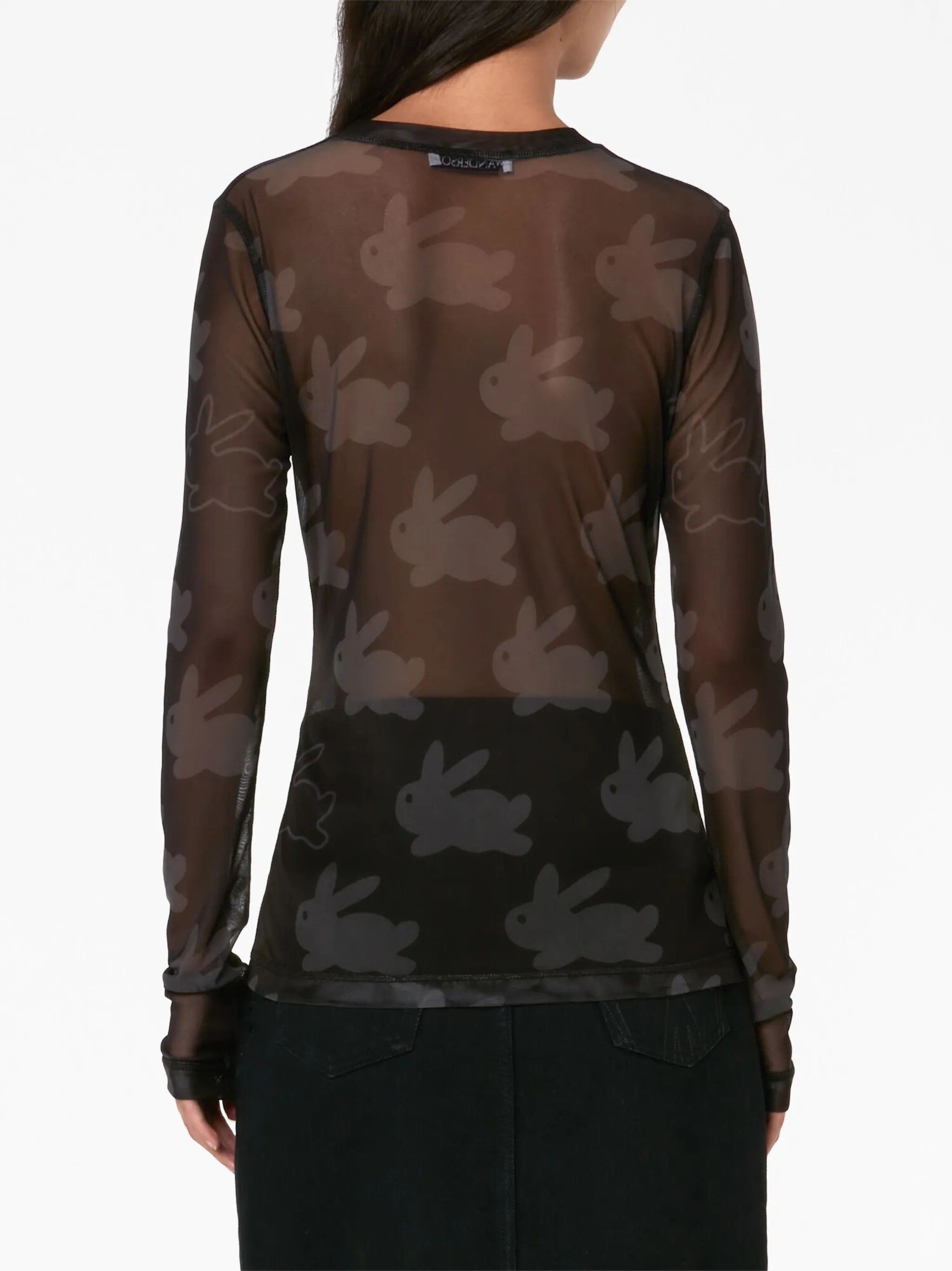 bunny-motif long-sleeve top