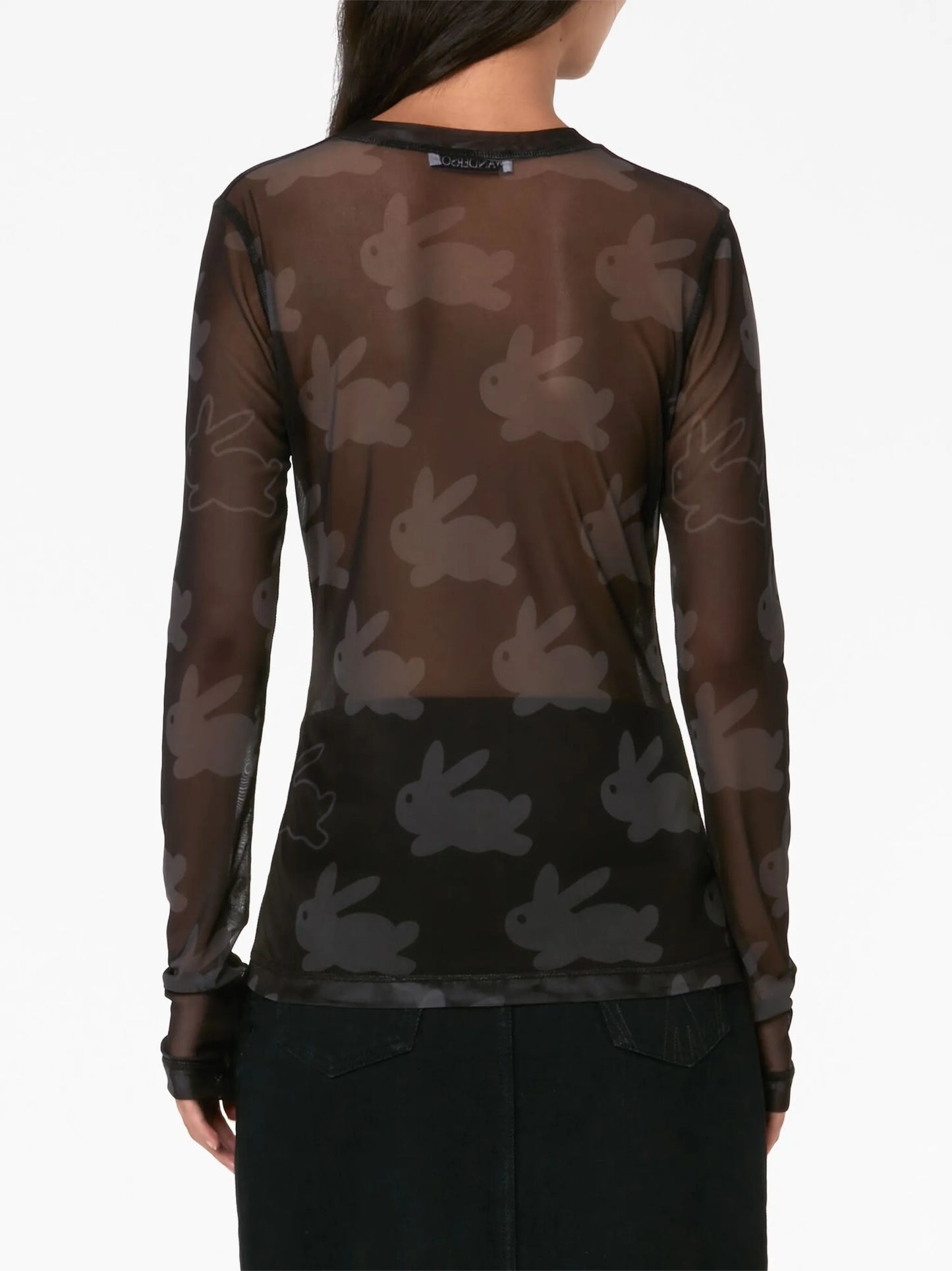 bunny-motif long-sleeve top