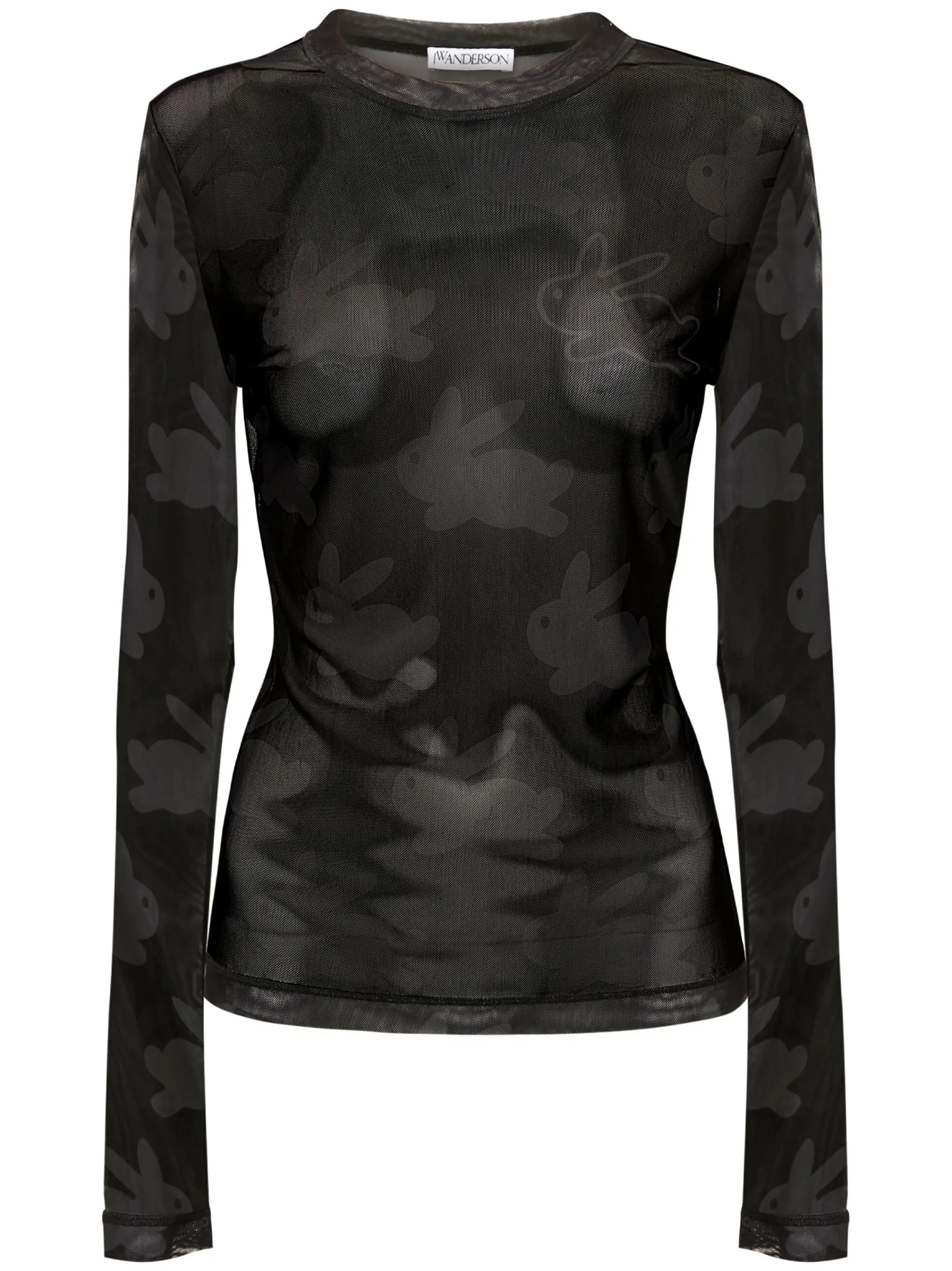 bunny-motif long-sleeve top