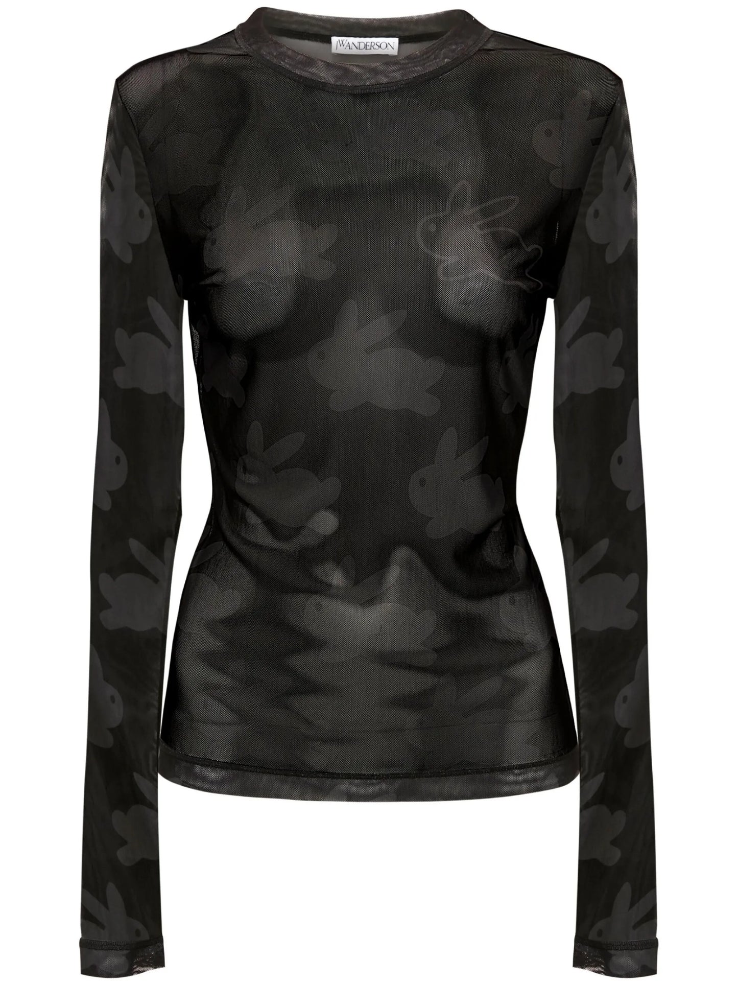 bunny-motif long-sleeve top