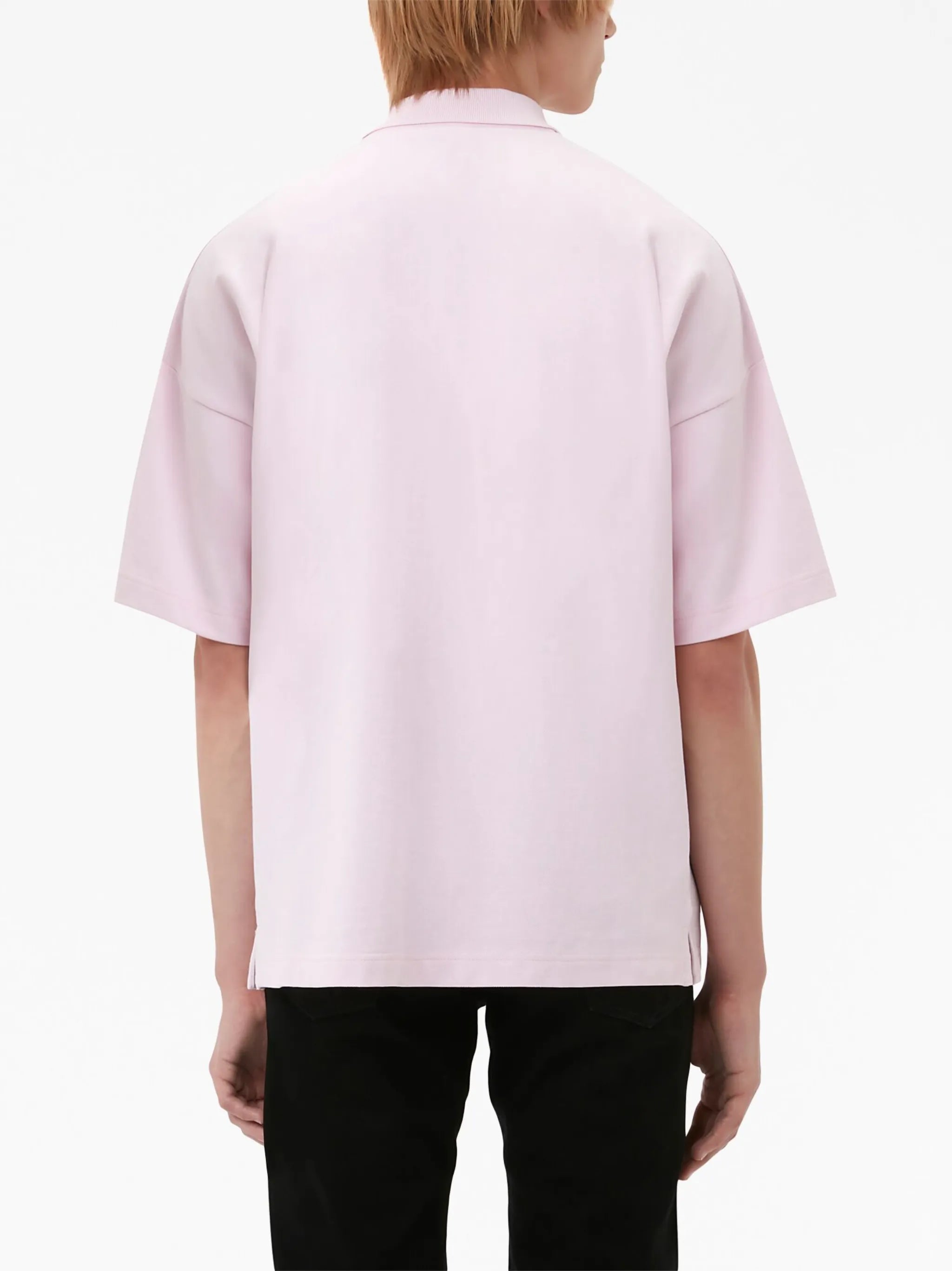 photograph-print cotton polo shirt