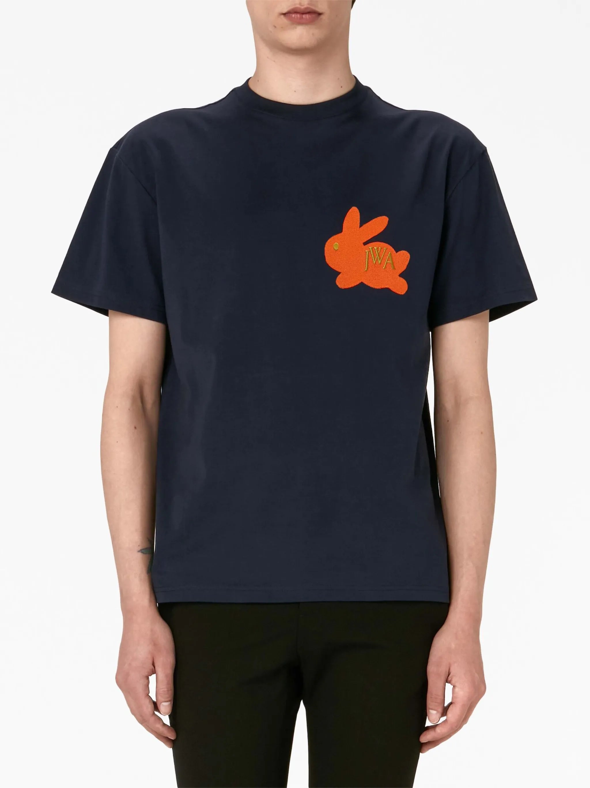 logo-embroidered cotton T-shirt