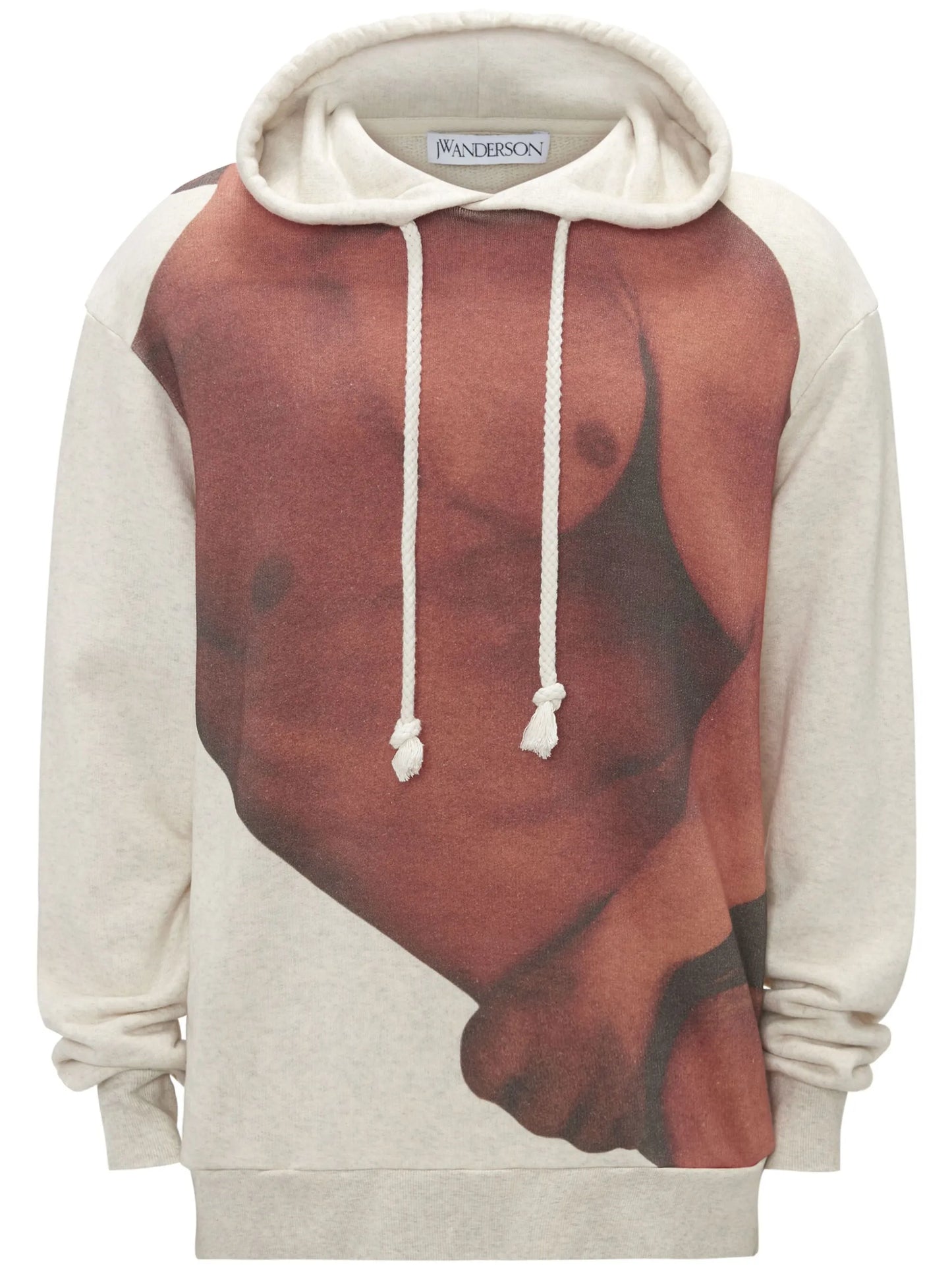 photograph-print cotton hoodie