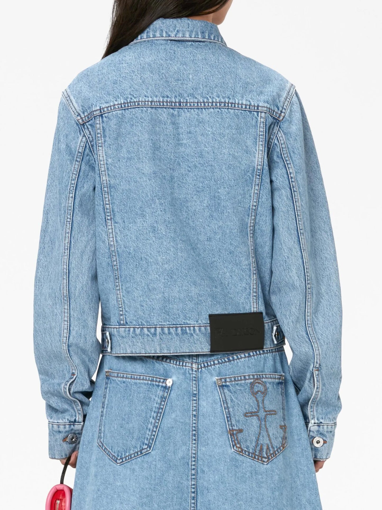 padlock strap trucker jacket
