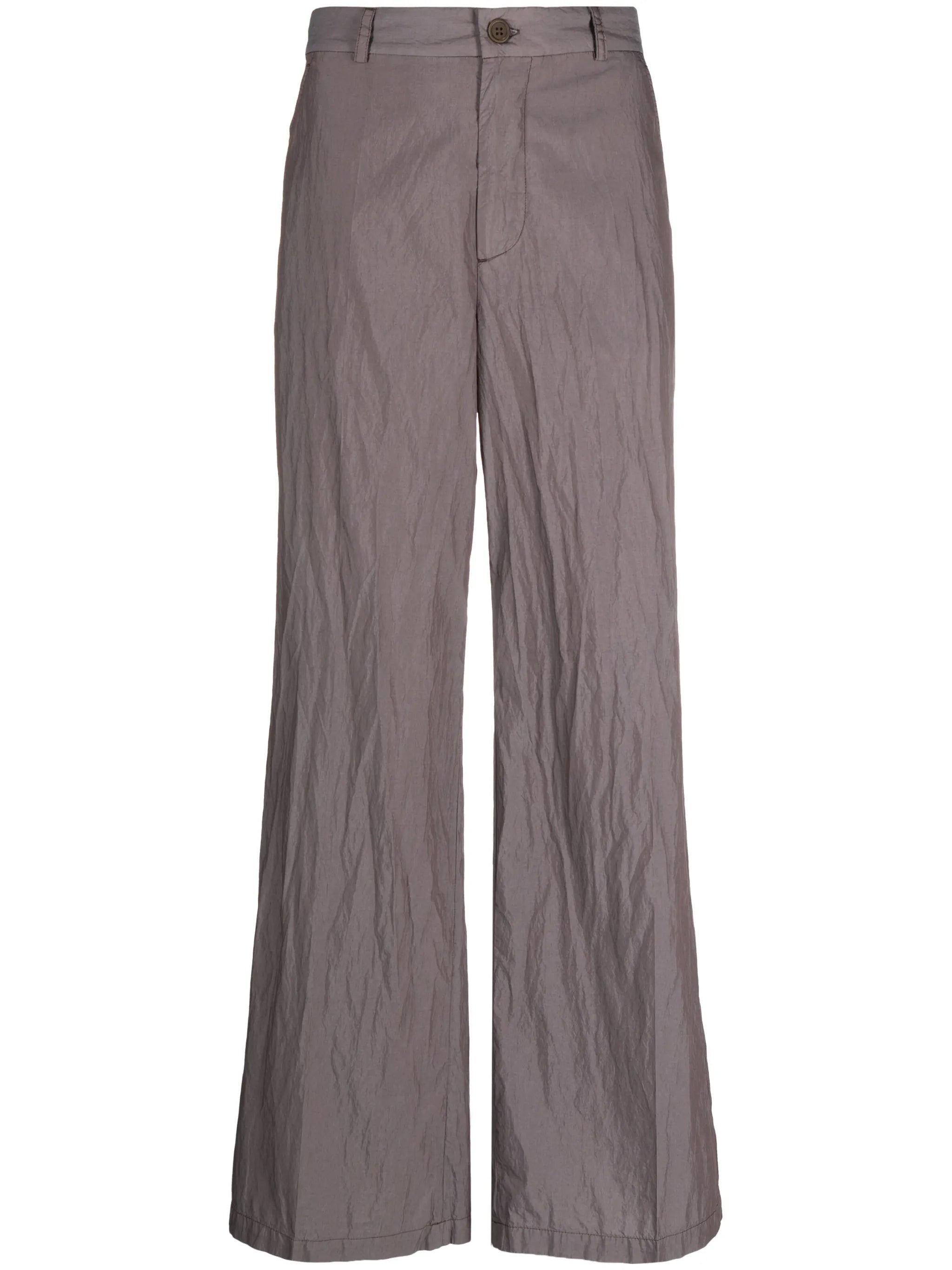 wide-leg cotton trousers