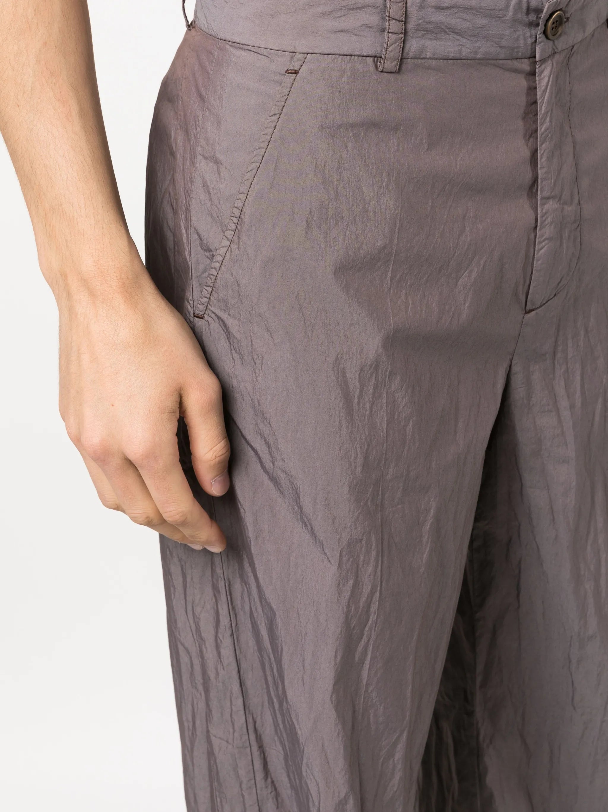 wide-leg cotton trousers