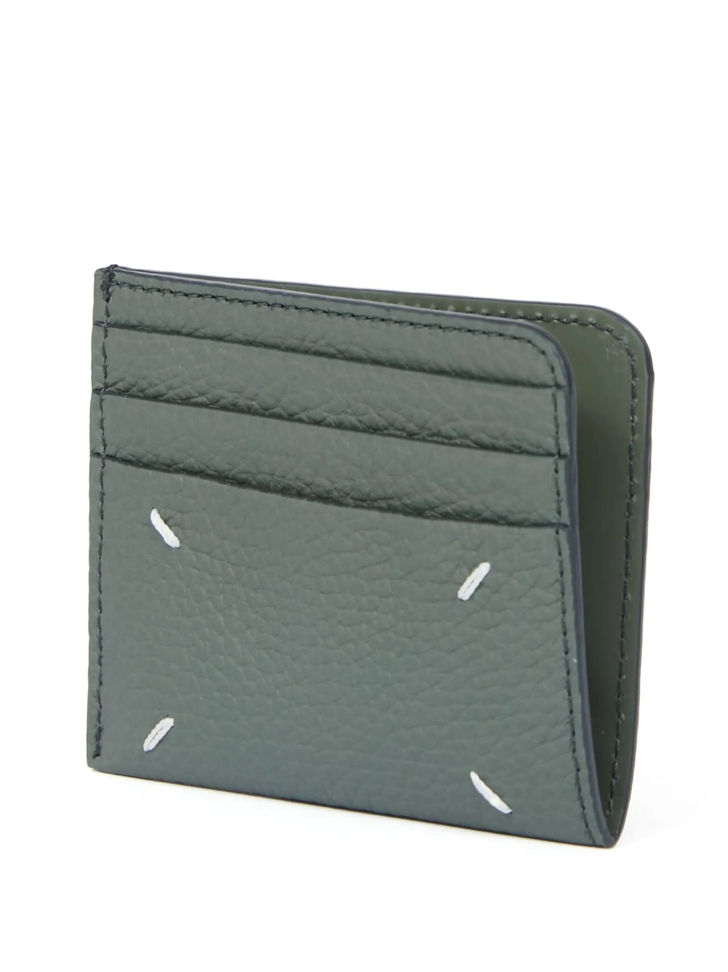 four-stitch leather card holder