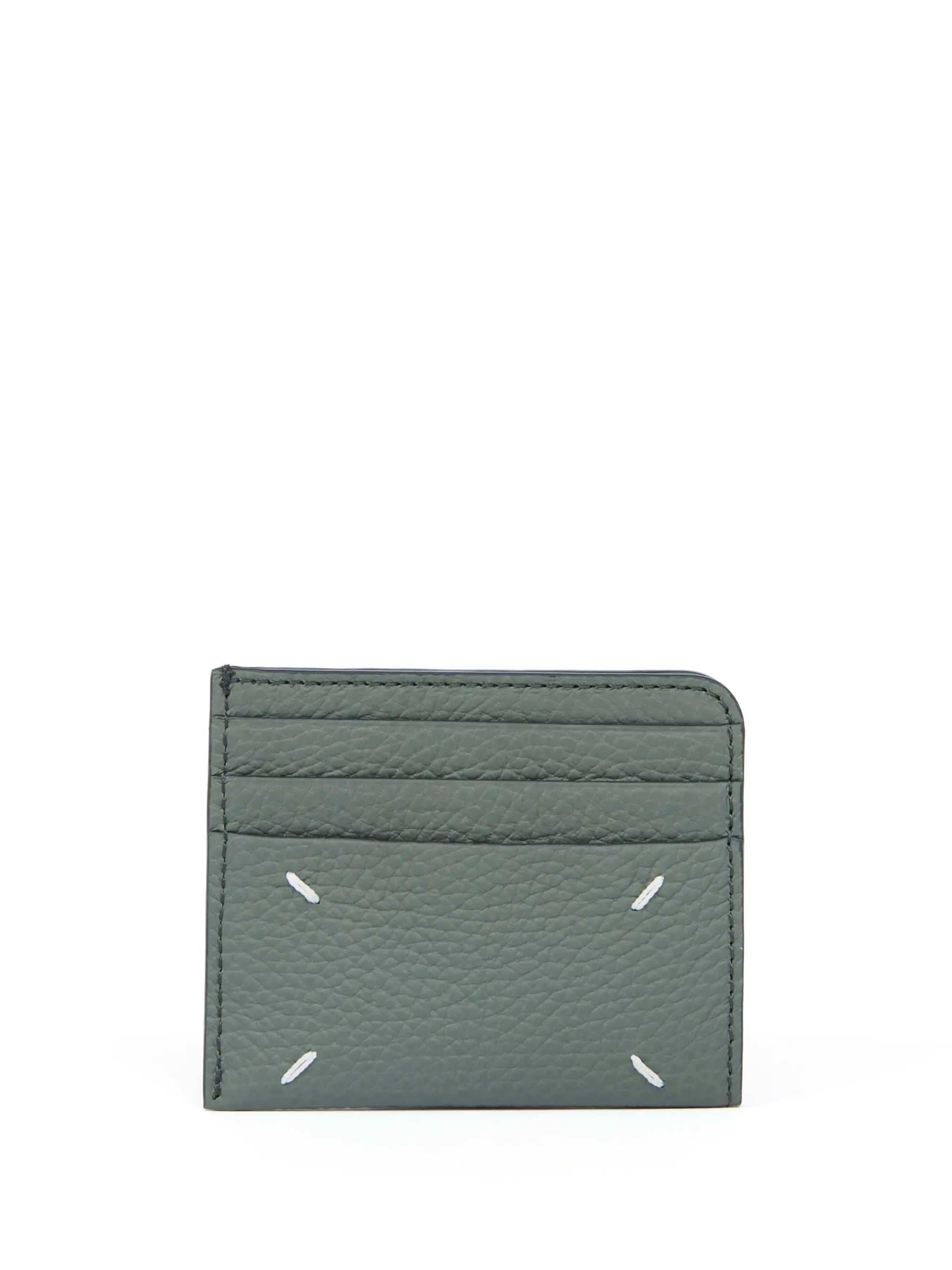 four-stitch leather card holder