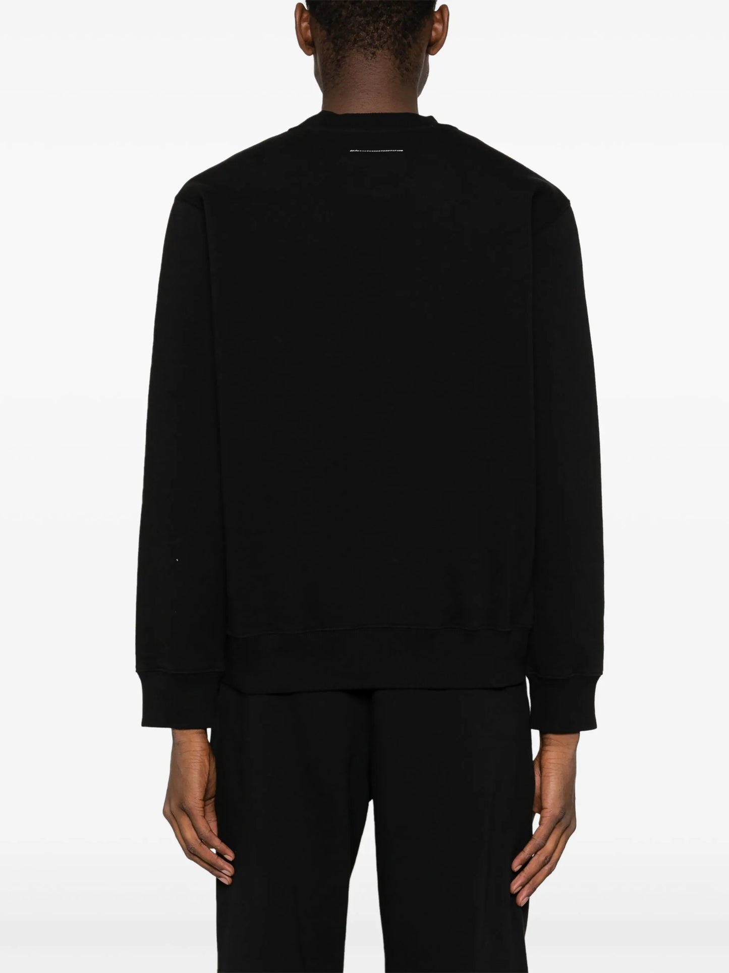numbers-print crew-neck sweatshirt