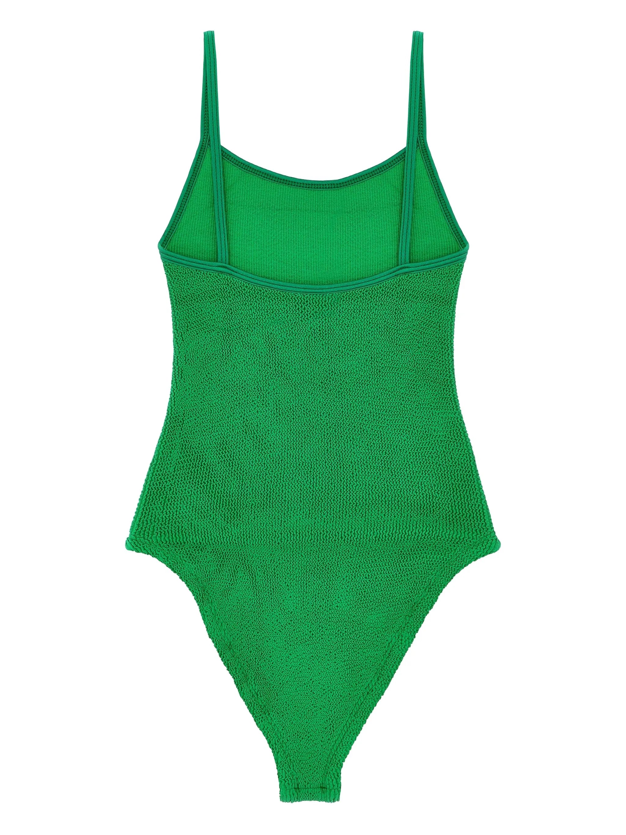 Pamela crinkled-finish swimsuit