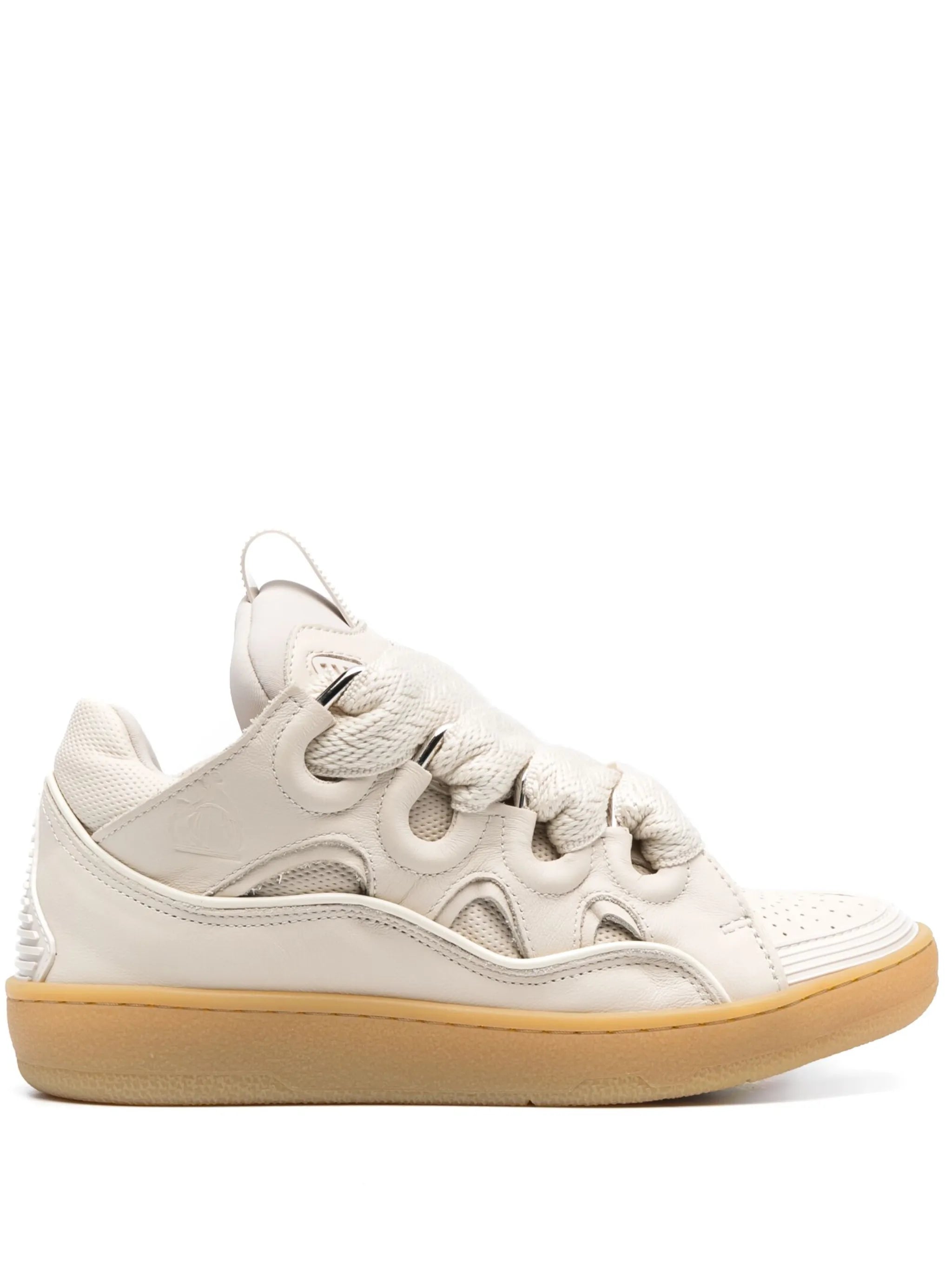 Curb leather sneakers